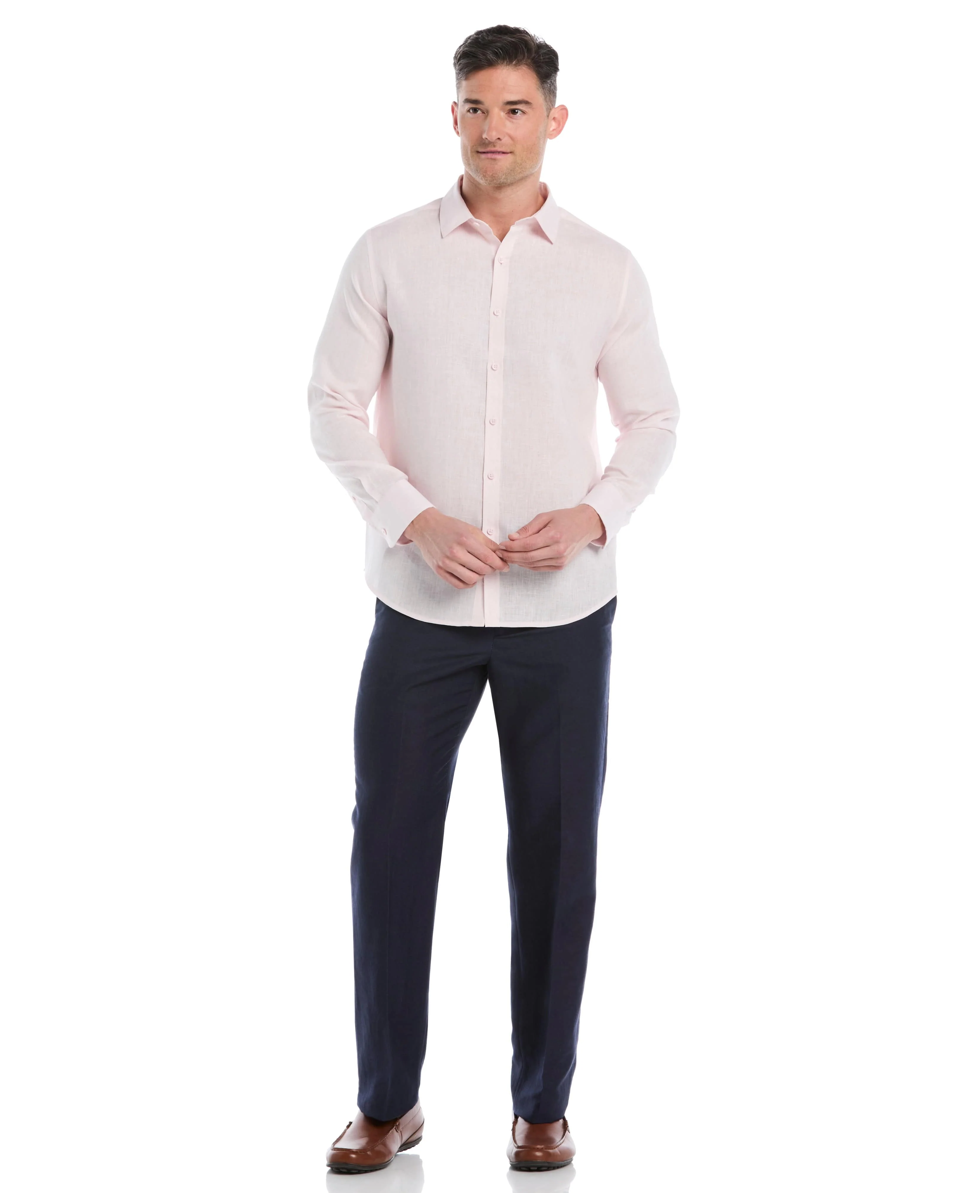 Travelselect™ Linen-Blend Long Sleeve Shirt - Image 5
