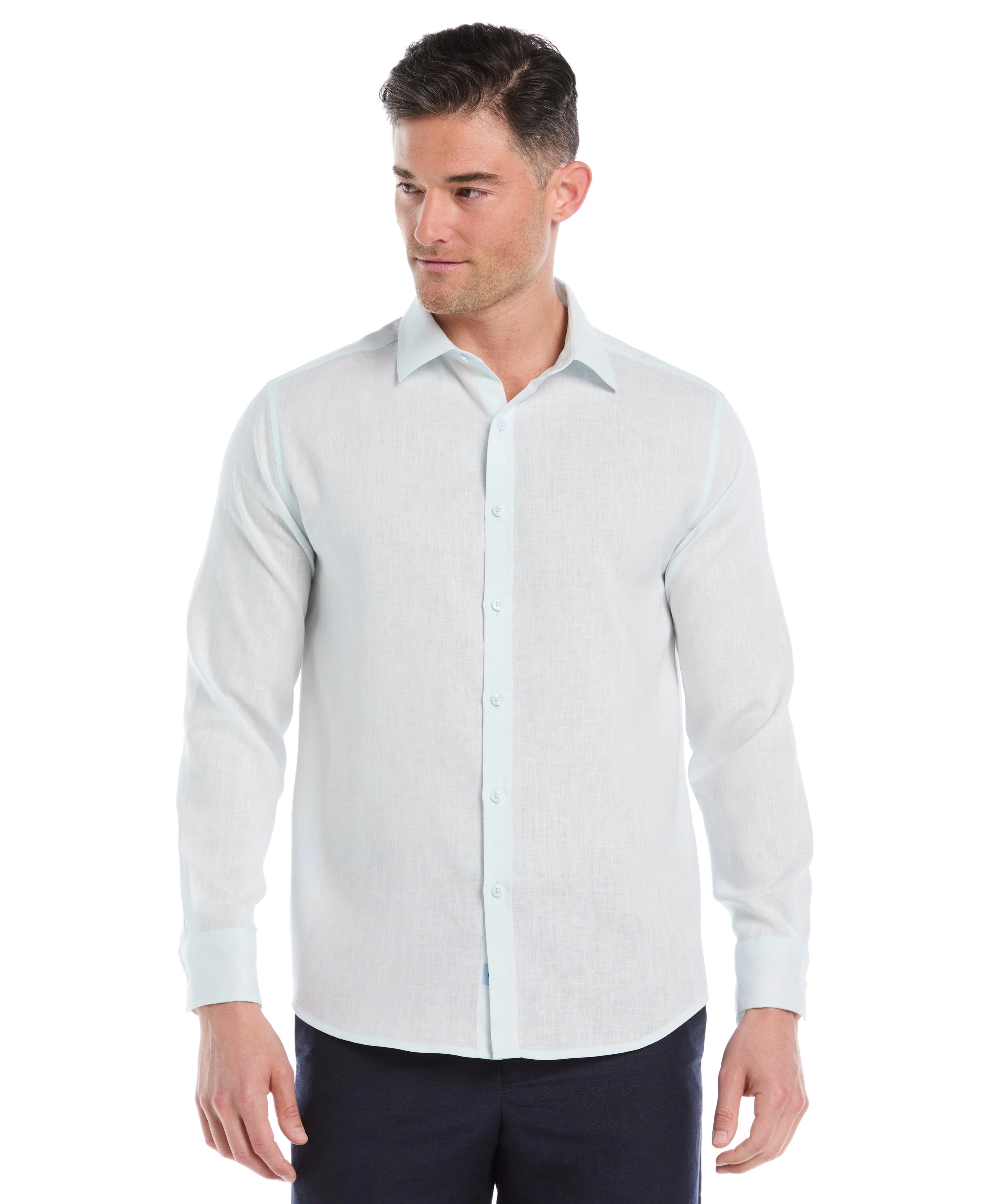 Travelselect™ Linen-Blend Long Sleeve Shirt - Image 7