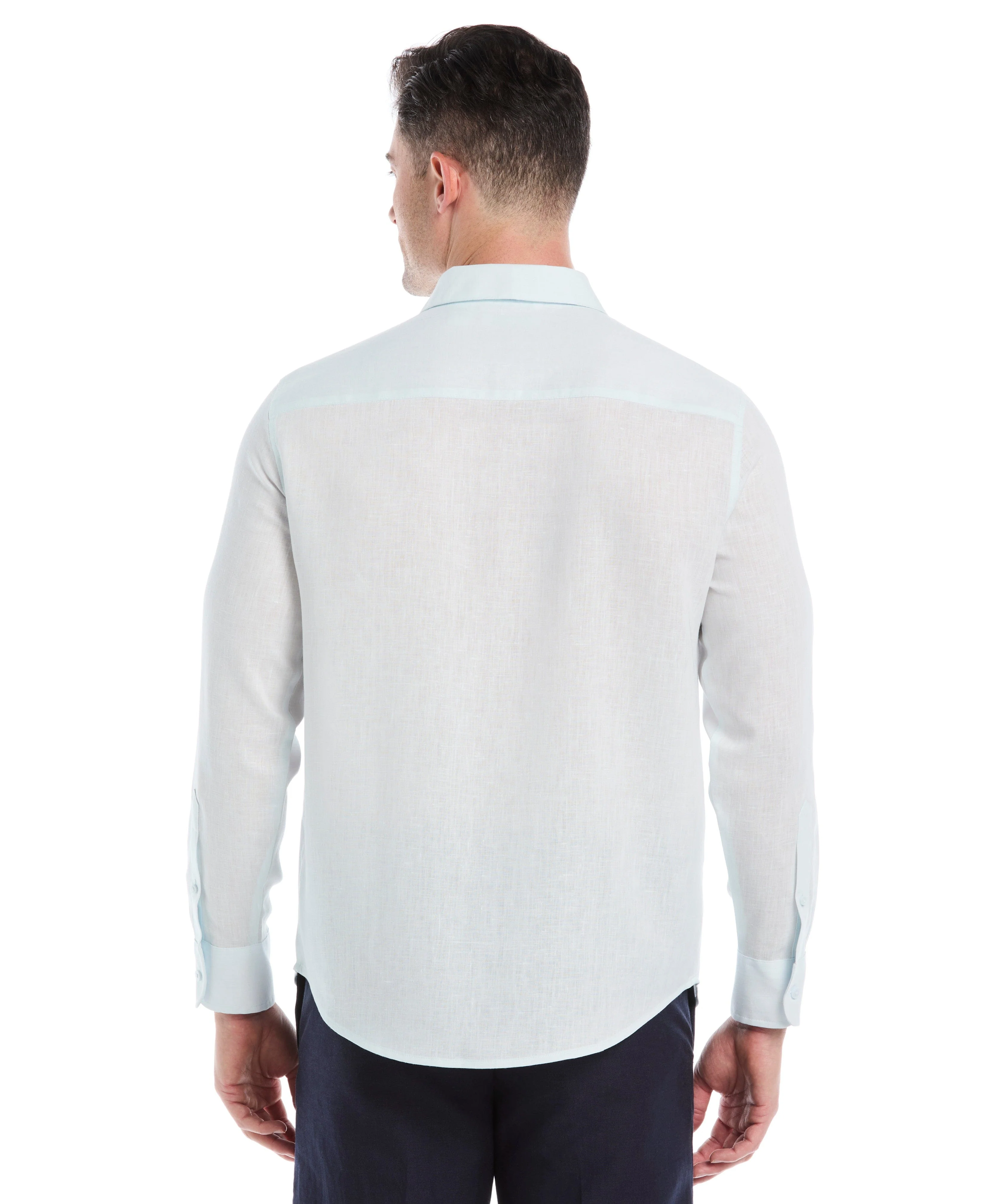 Travelselect™ Linen-Blend Long Sleeve Shirt - Image 8