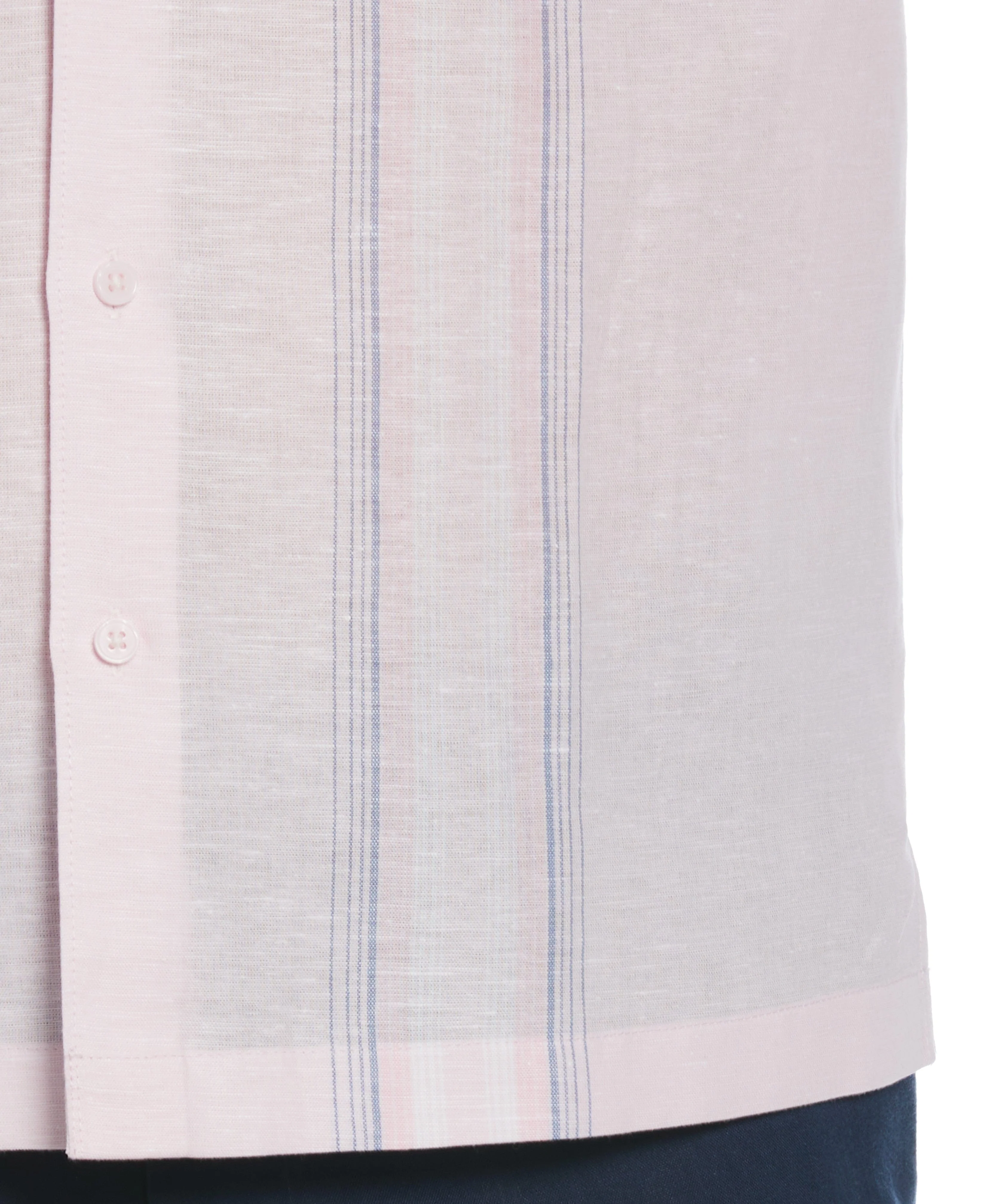 Big & Tall Linen Blend Tri-Color Panel Shirt - Image 3