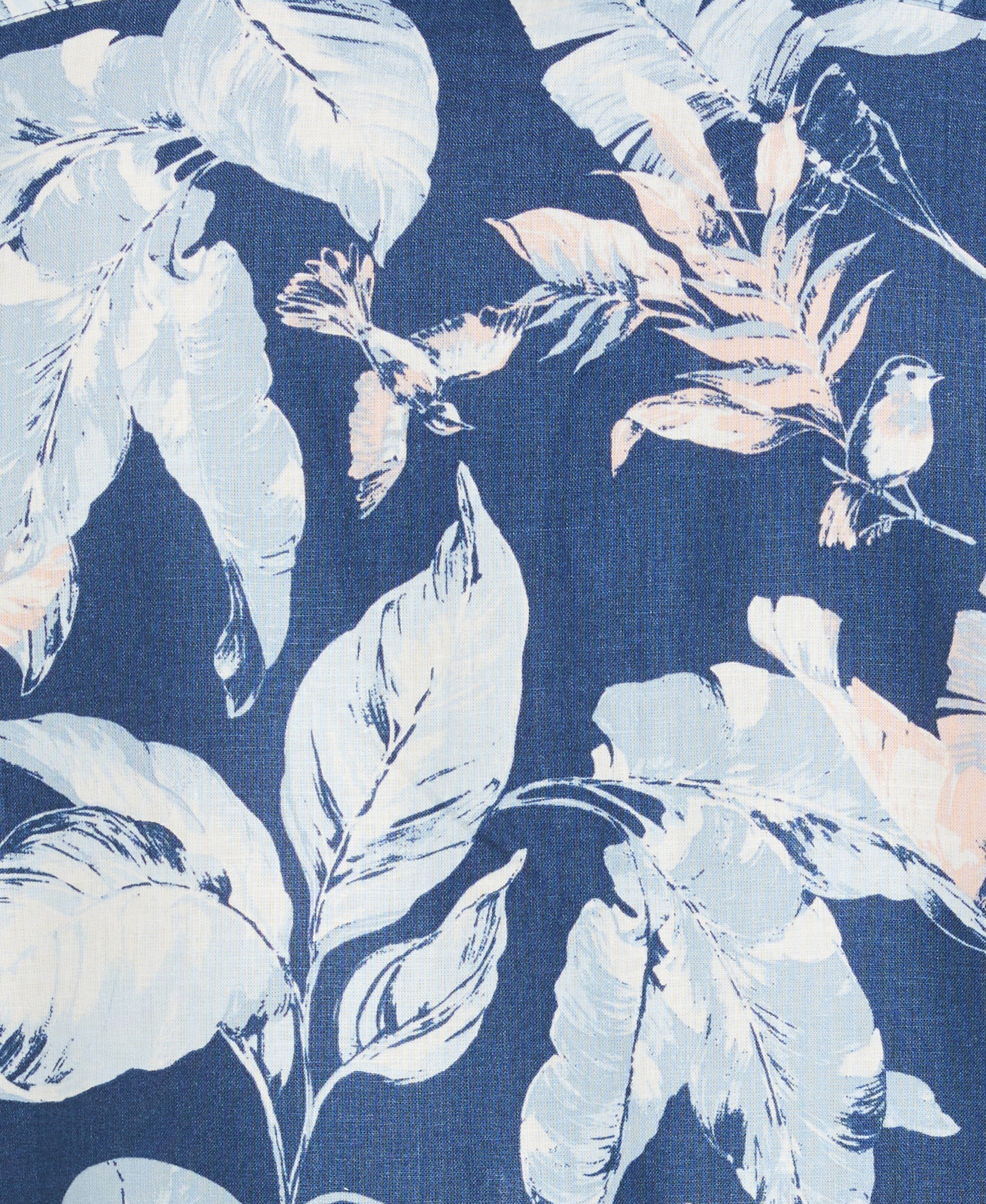 Linen-Blend Tropical Bird Print Shirt - Image 5