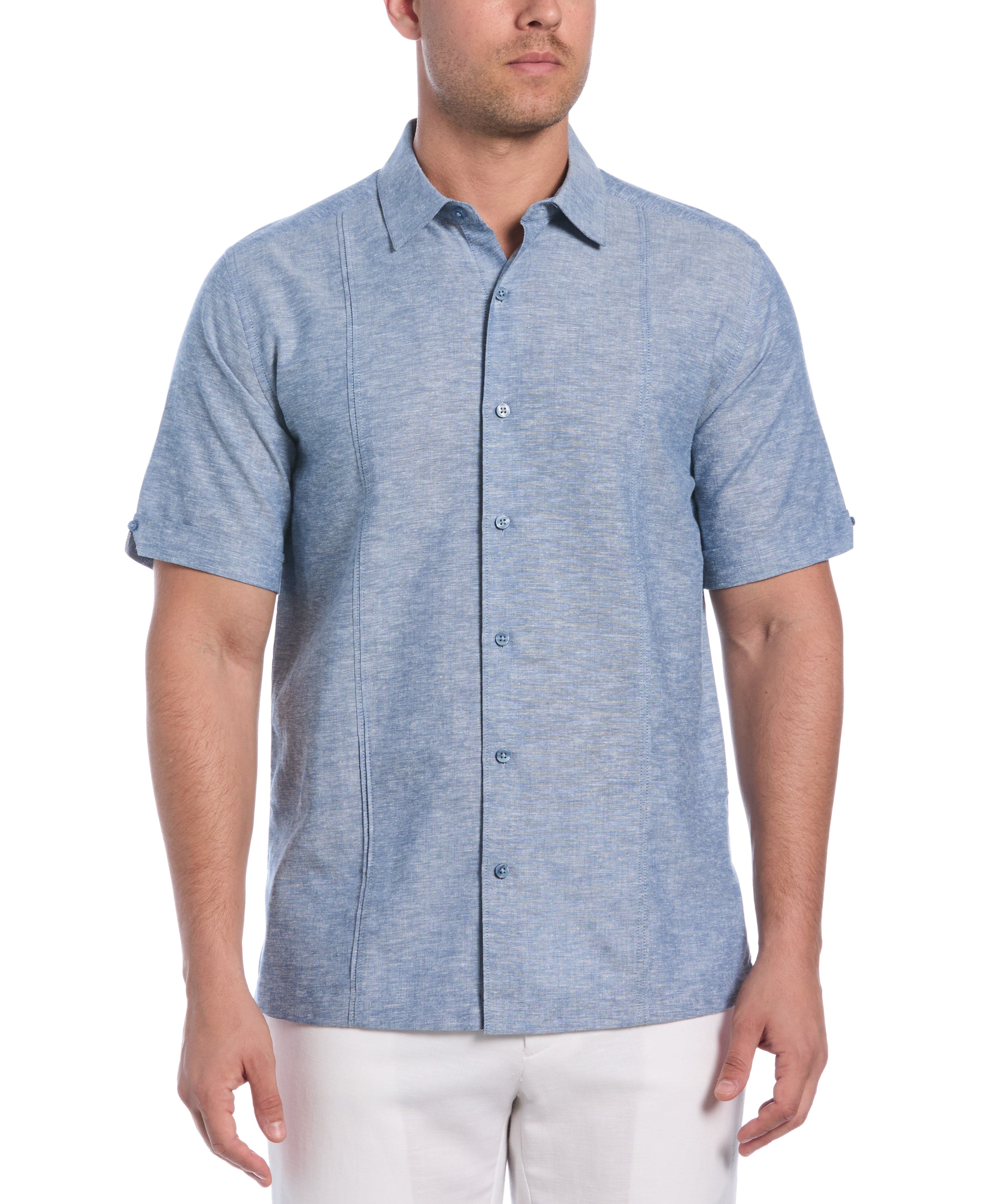 Linen Blend Tuck Panel Shirt - Image 11