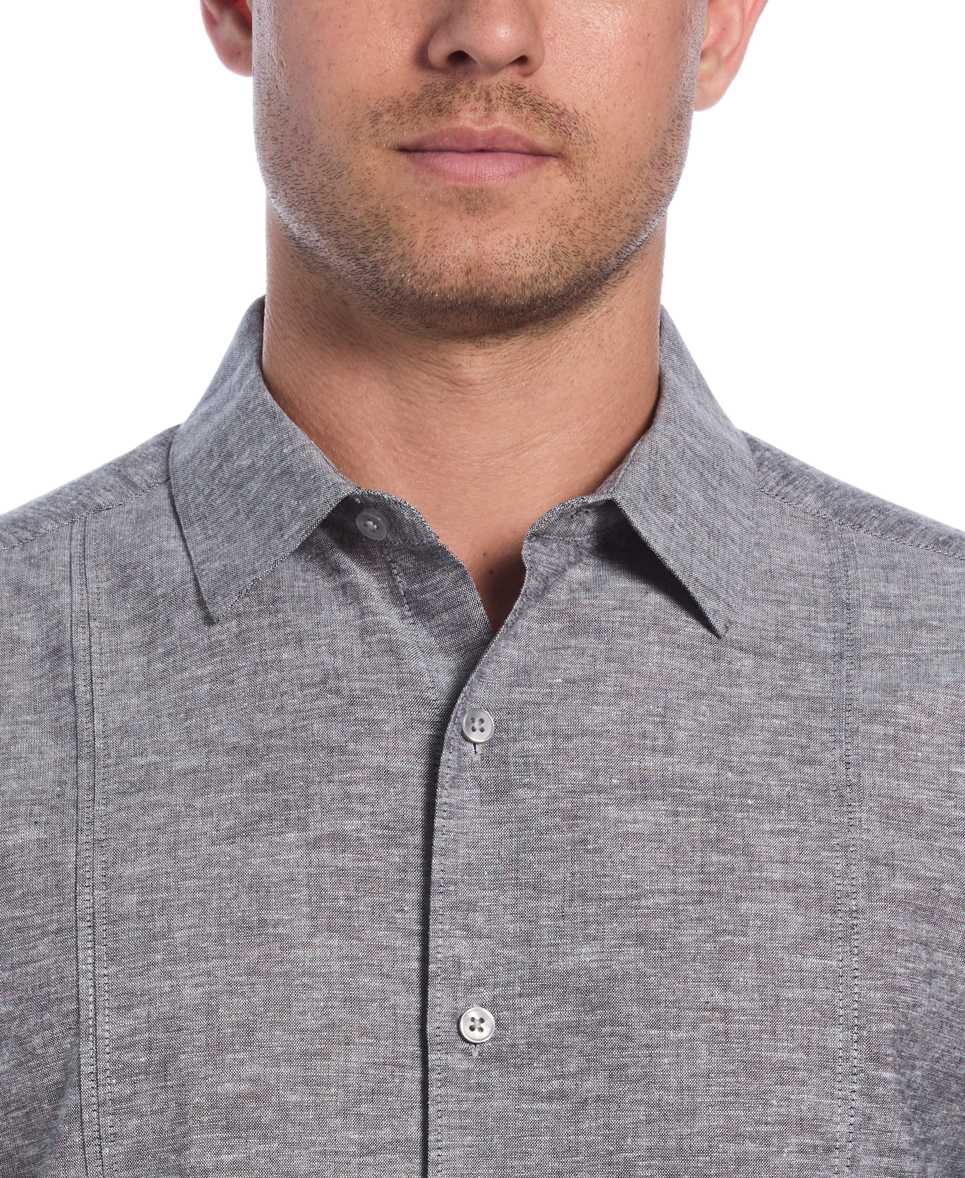 Linen Blend Tuck Panel Shirt - Image 4