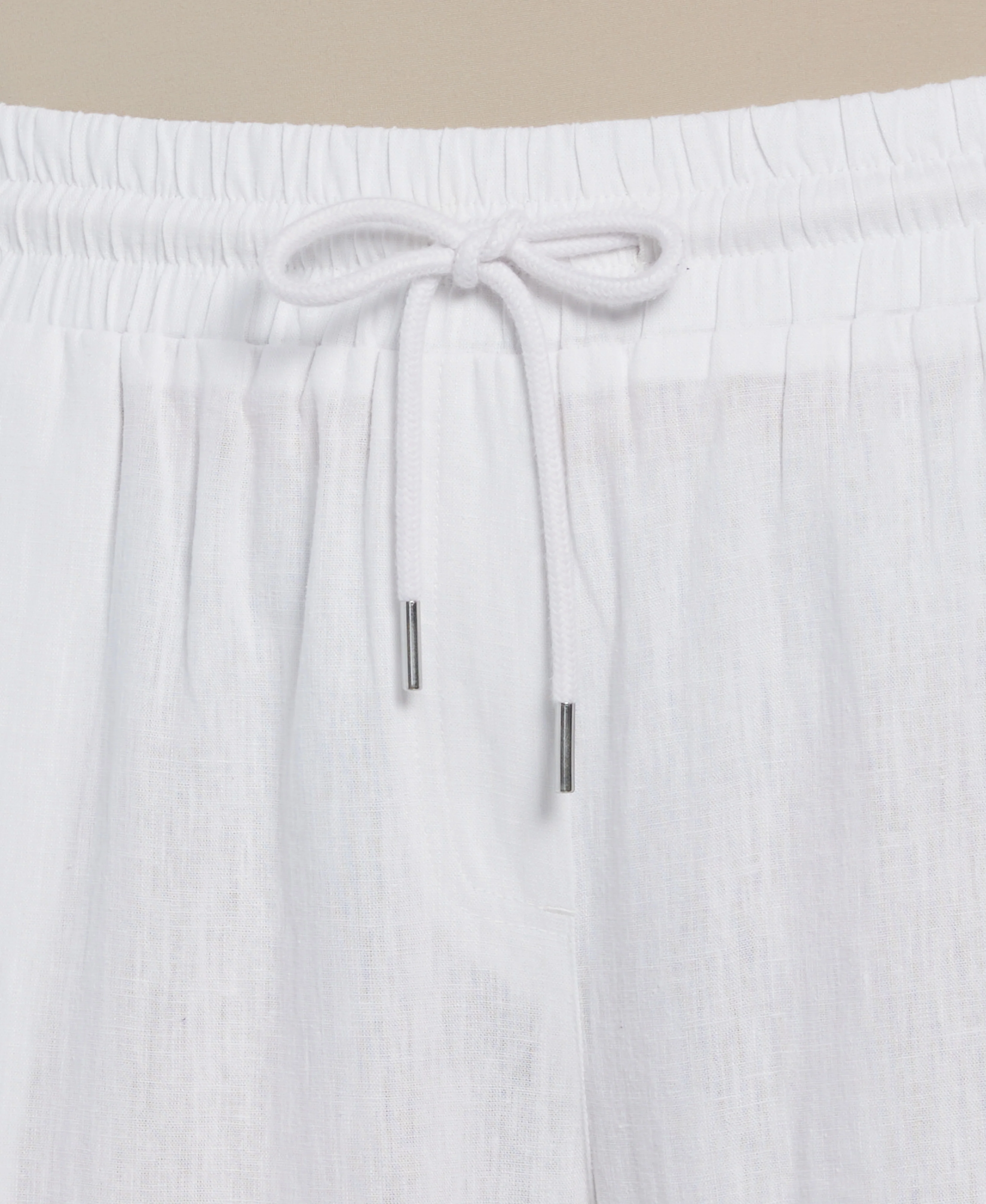 Women's Wide Leg Linen Blend Drawstring Pant - Image 3