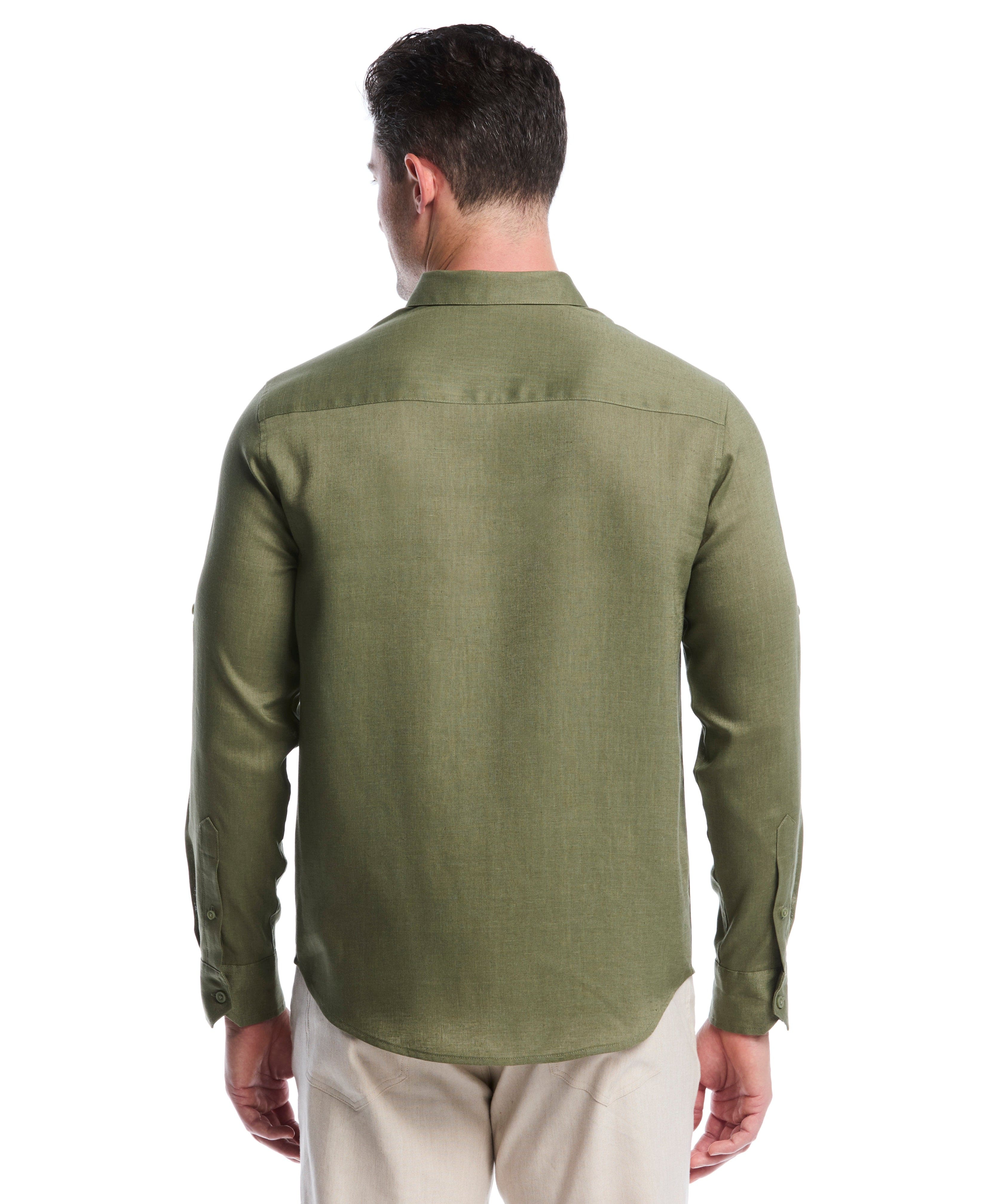 Travelselect™ Linen-Blend Rolled Sleeve Shirt - Image 10
