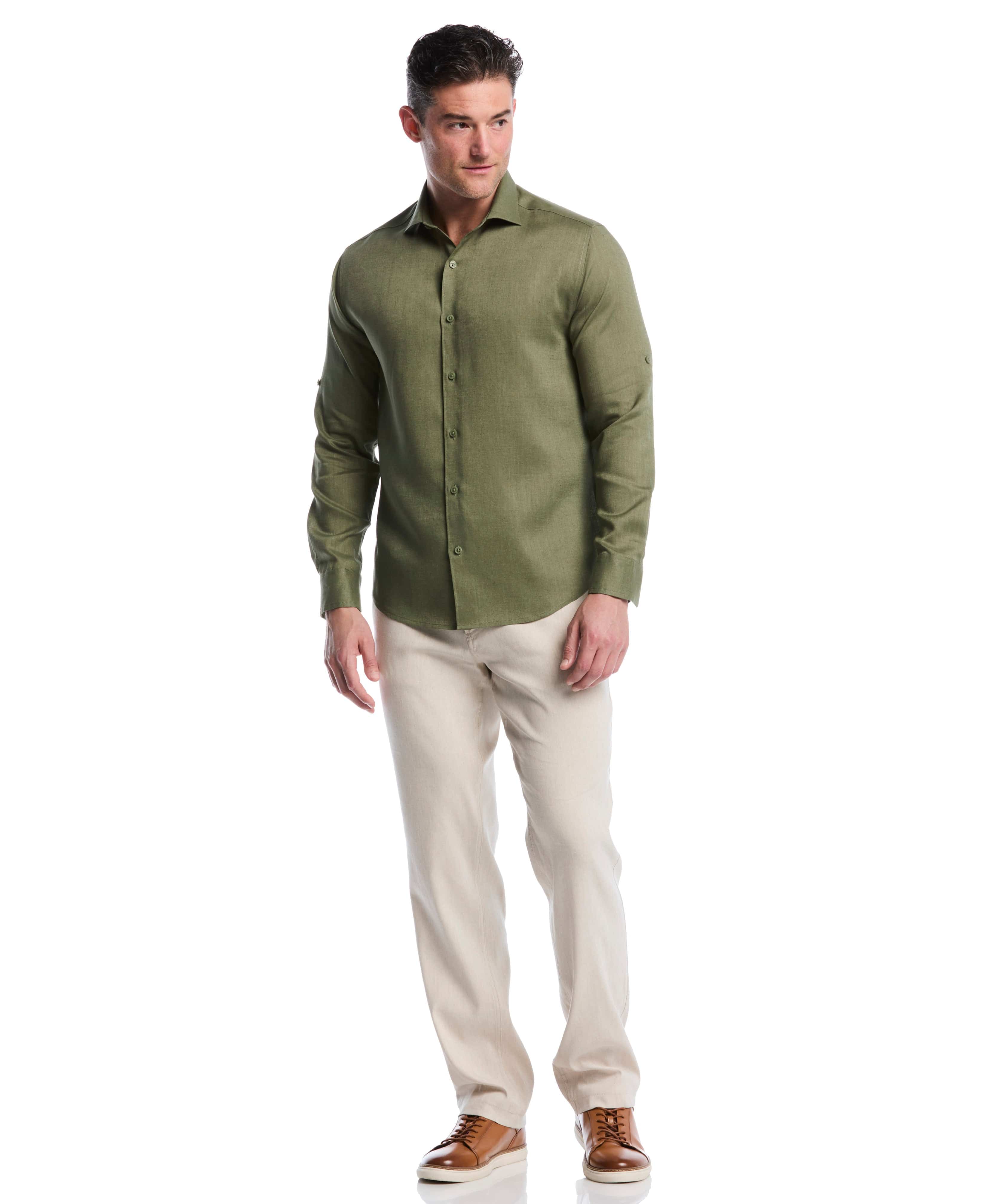 Travelselect™ Linen-Blend Rolled Sleeve Shirt - Image 13