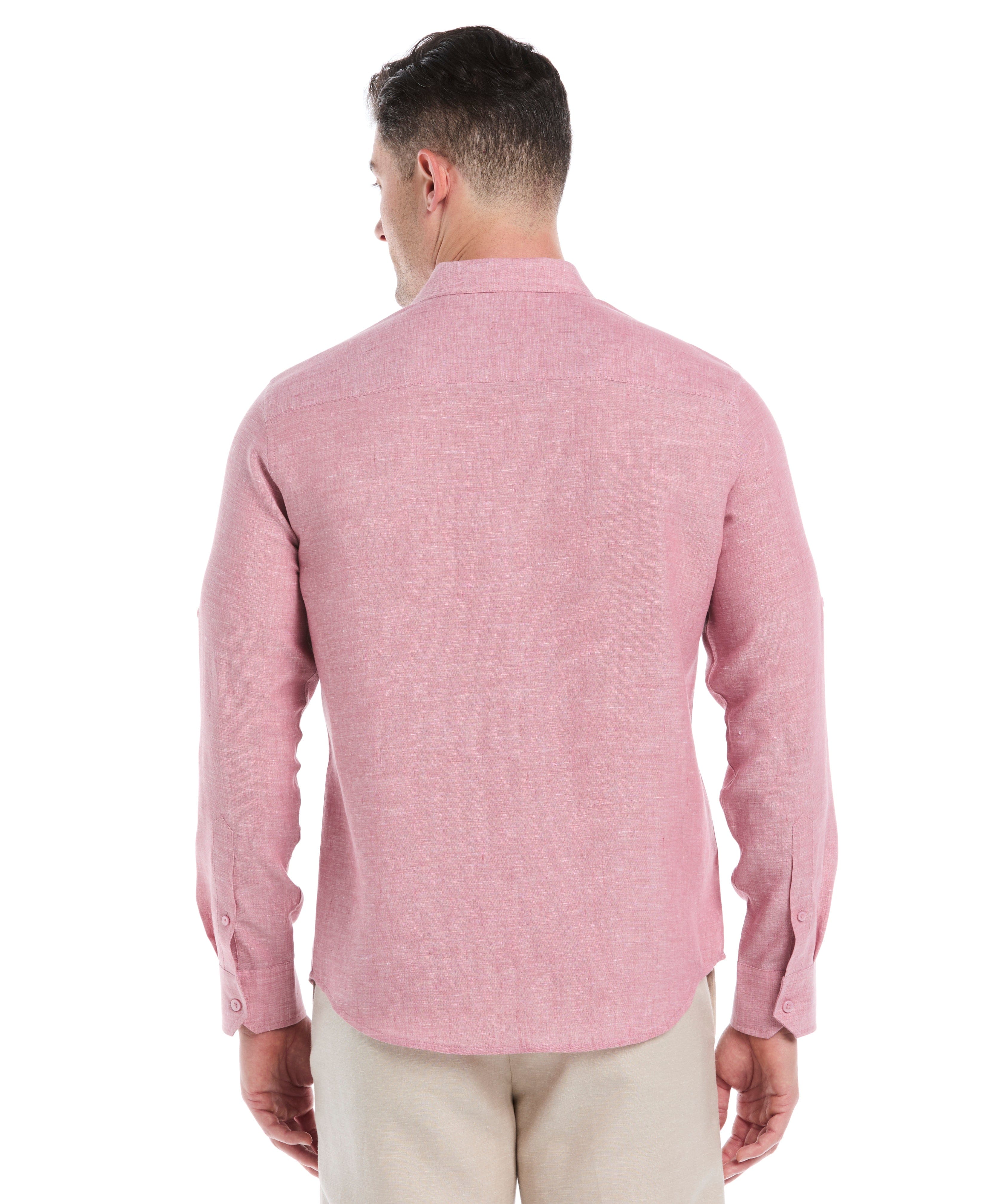 Travelselect™ Linen-Blend Rolled Sleeve Shirt - Image 17
