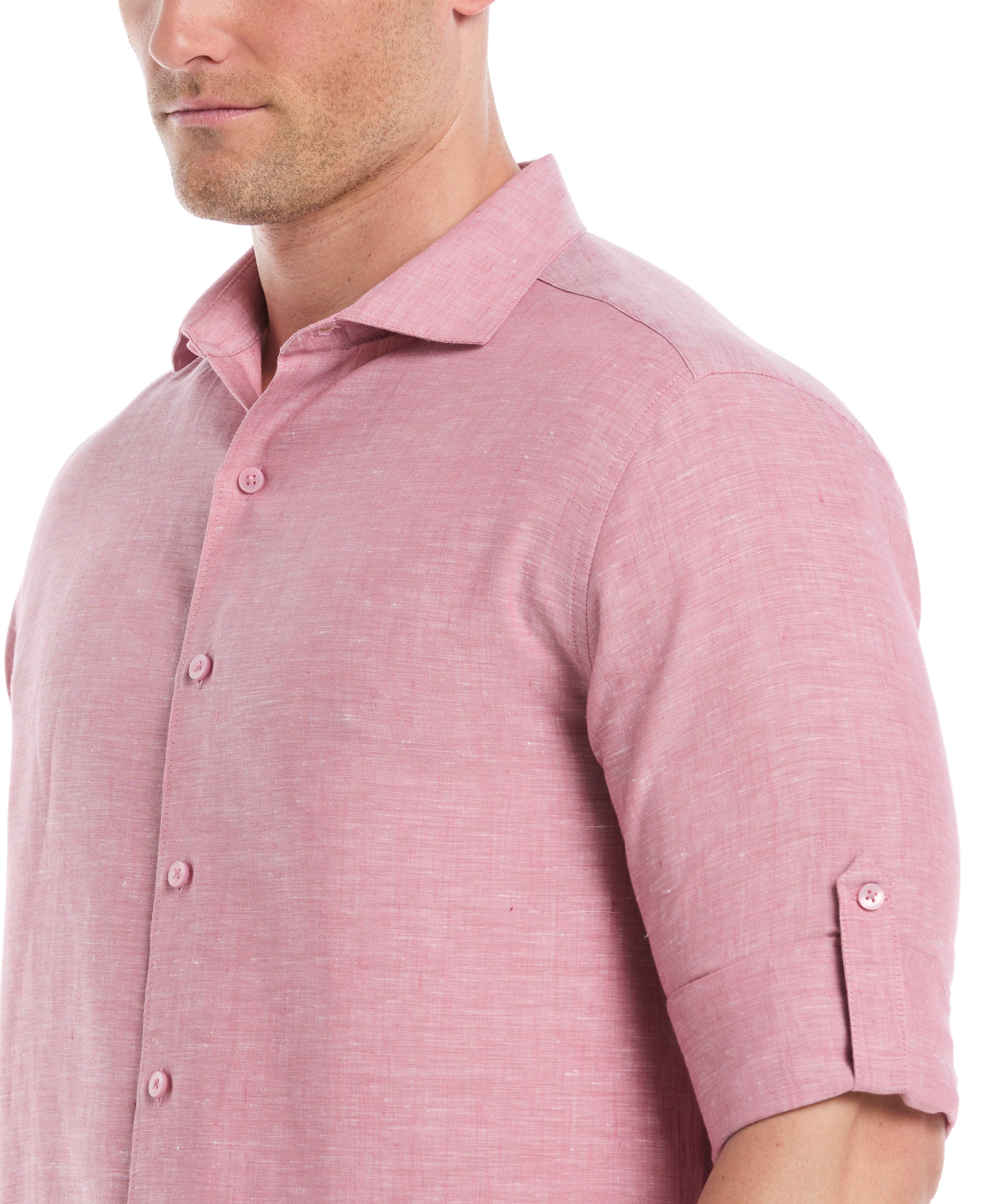 Travelselect™ Linen-Blend Rolled Sleeve Shirt - Image 19