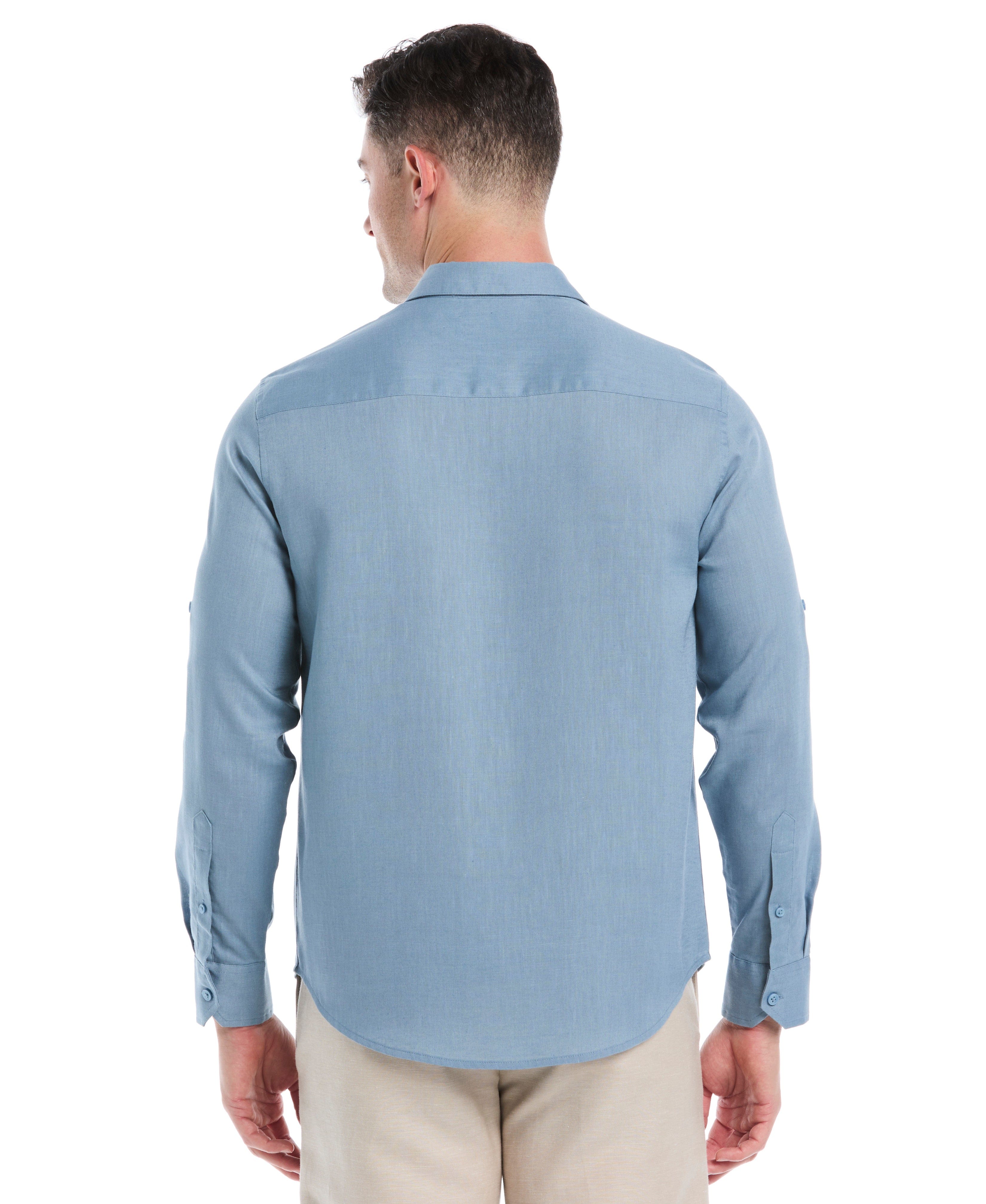 Travelselect™ Linen-Blend Rolled Sleeve Shirt - Image 2