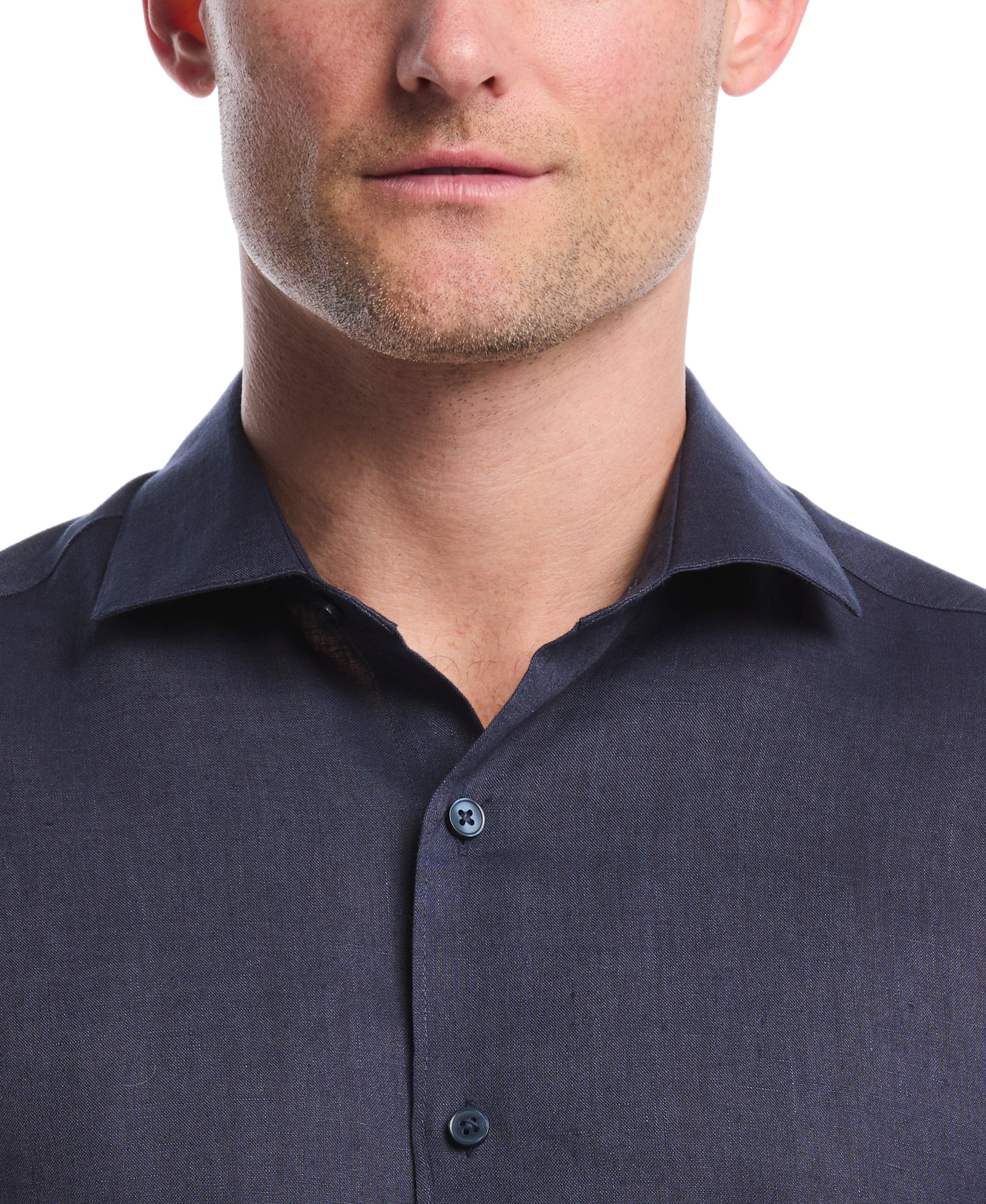Travelselect™ Linen-Blend Rolled Sleeve Shirt - Image 28