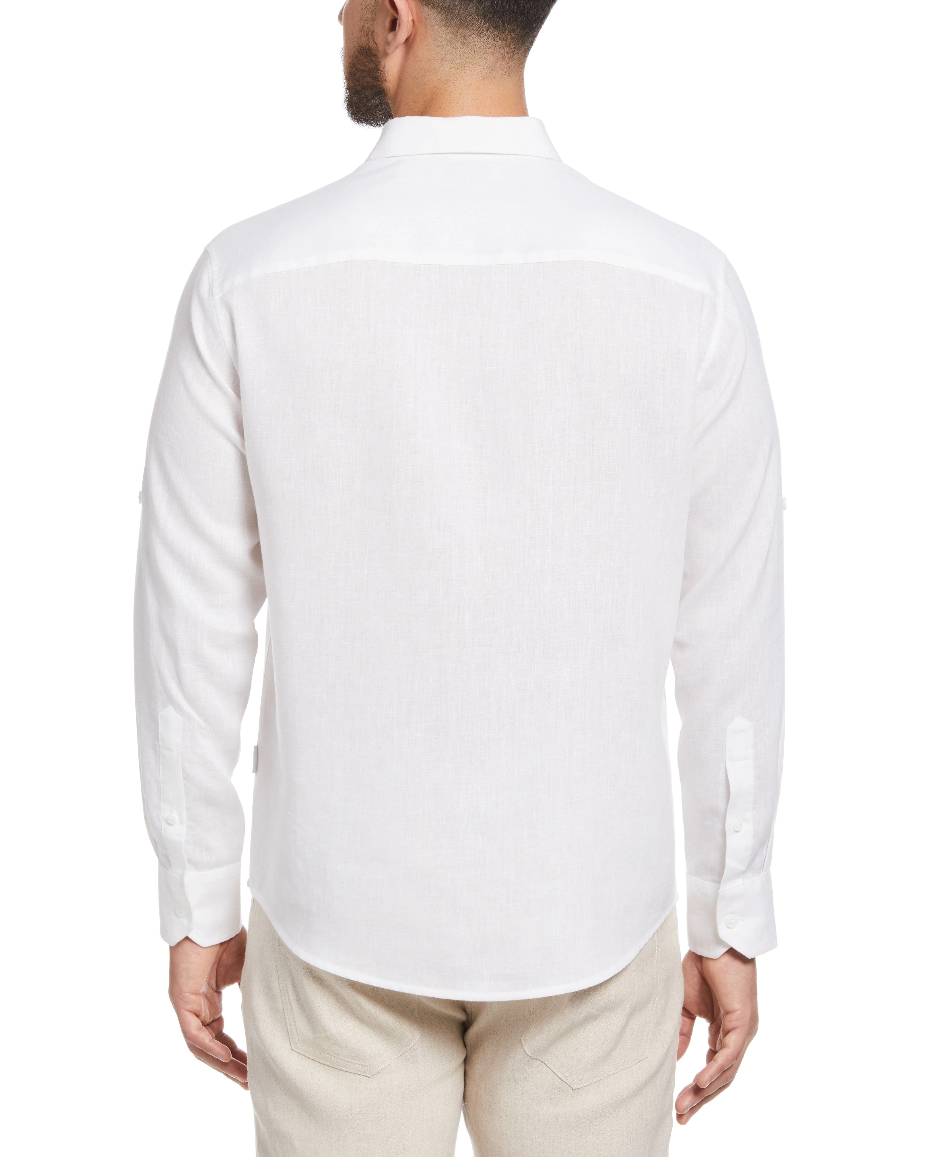 Travelselect™ Linen-Blend Rolled Sleeve Shirt - Image 31
