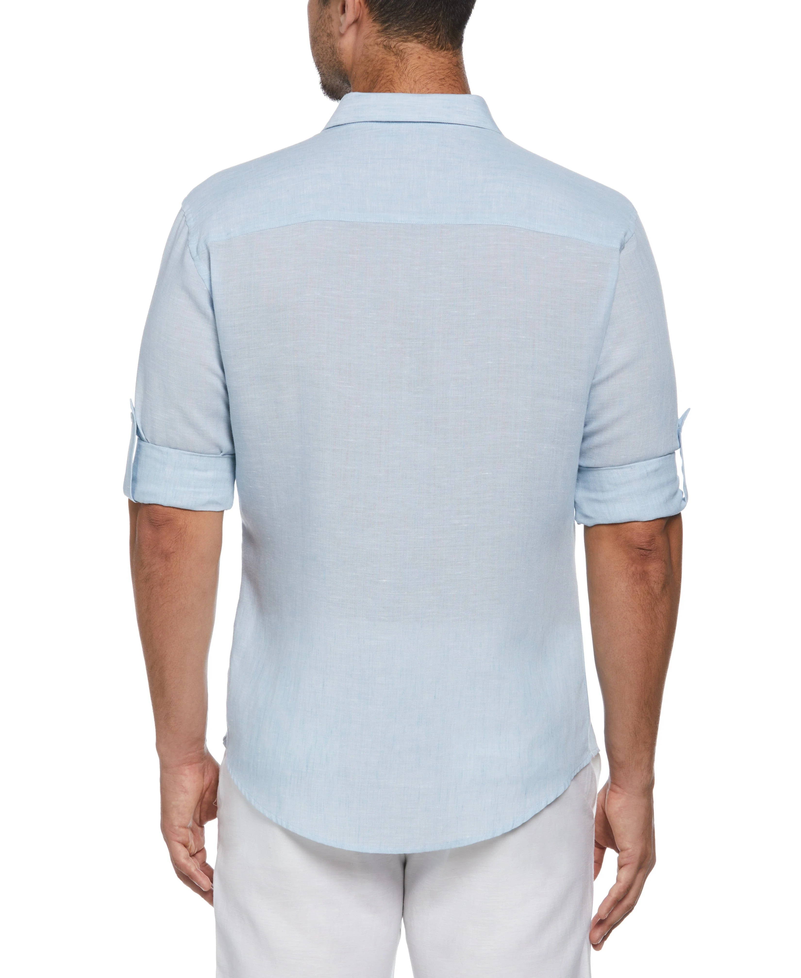 Travelselect™ Linen-Blend Rolled Sleeve Shirt - Image 39
