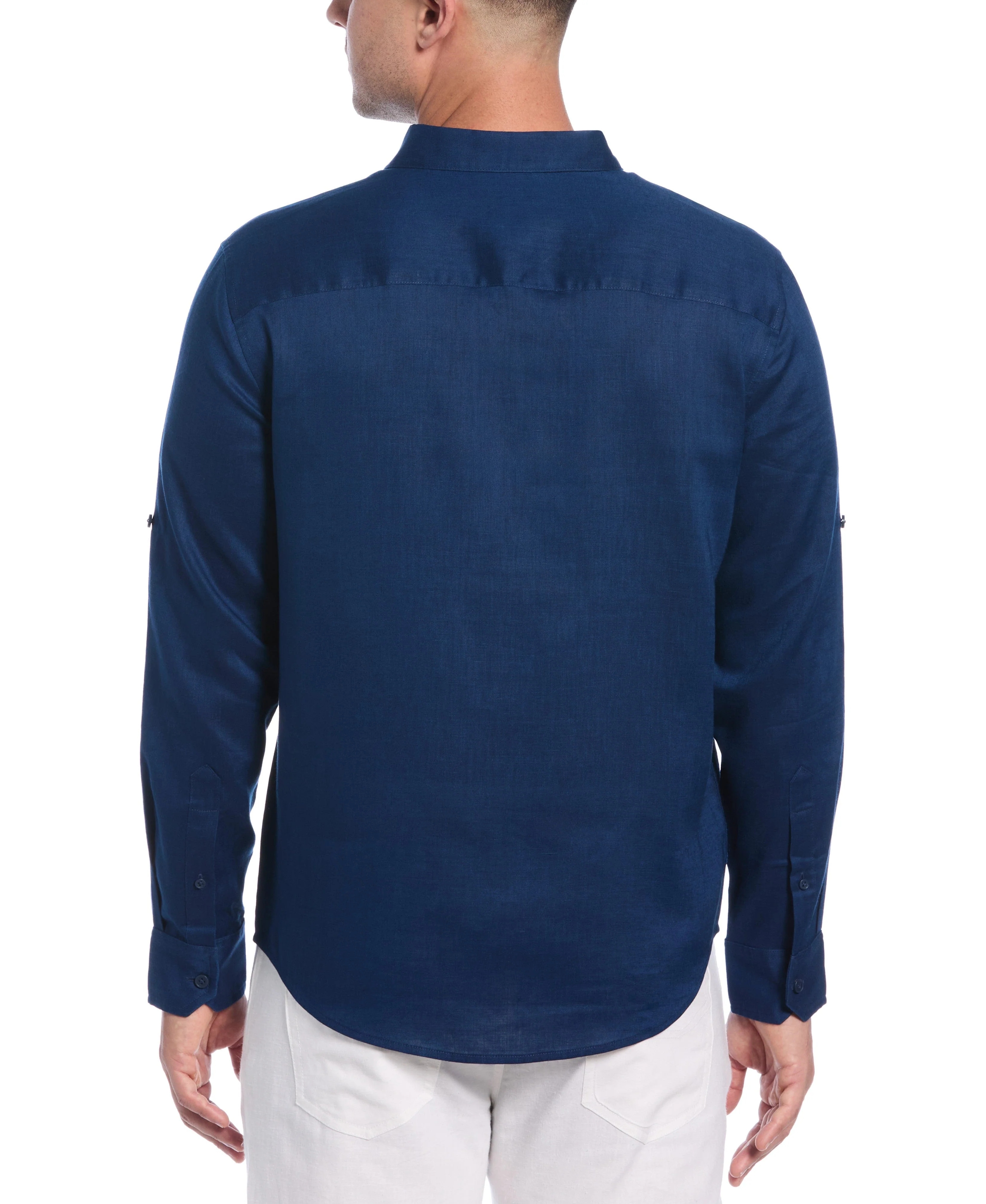 Travelselect™ Linen-Blend Rolled Sleeve Shirt - Image 42