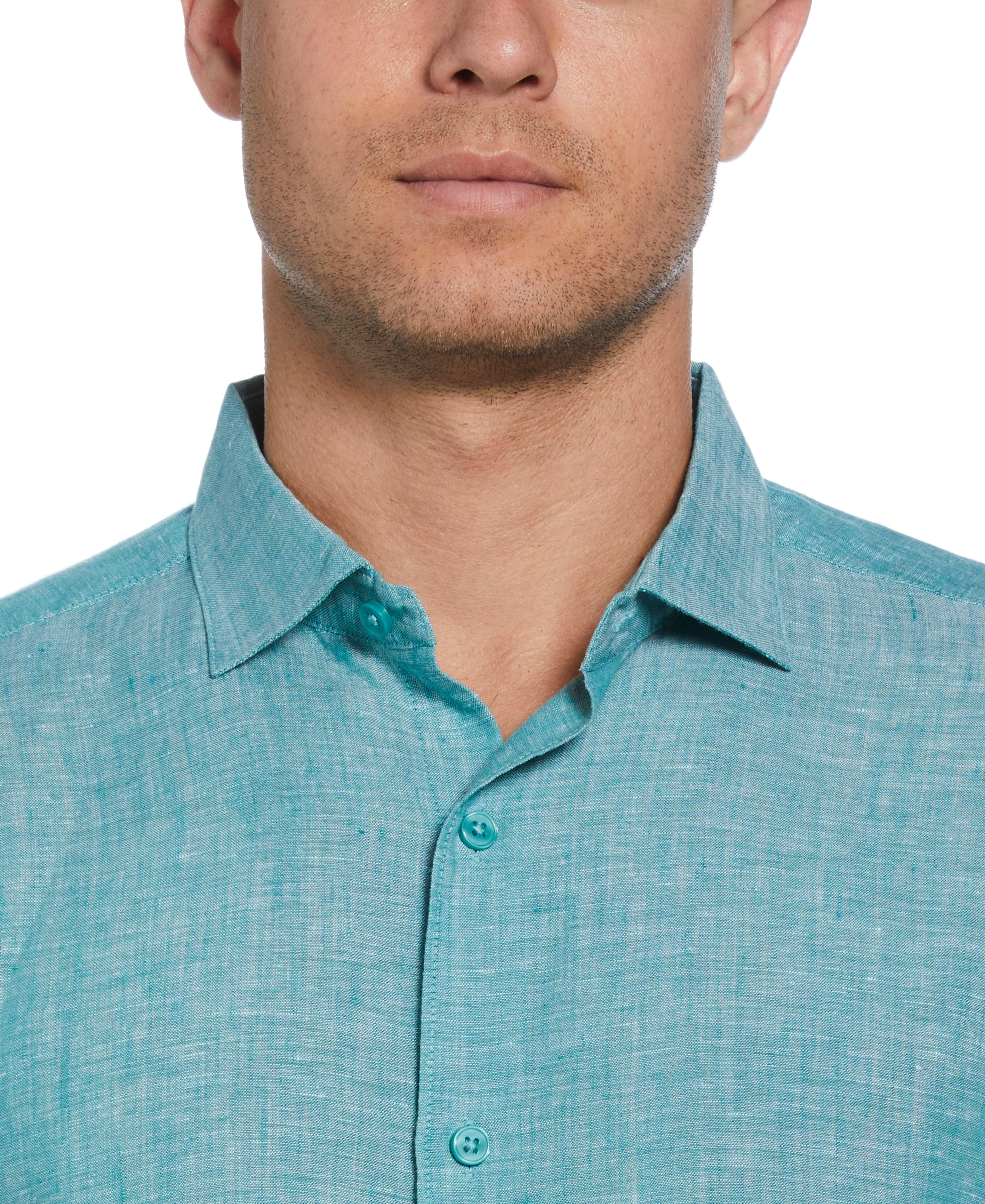 Travelselect™ Linen-Blend Rolled Sleeve Shirt - Image 50