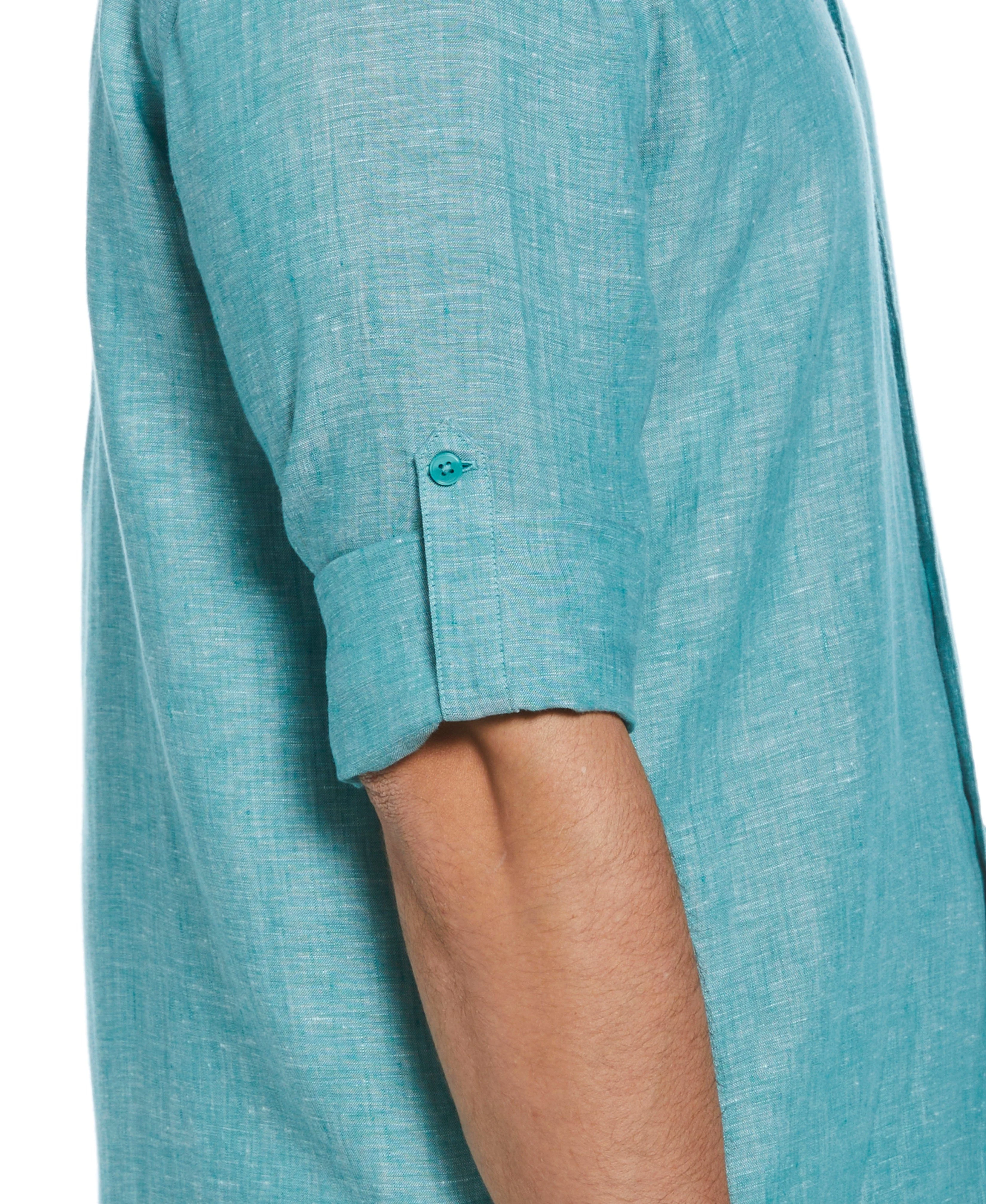 Travelselect™ Linen-Blend Rolled Sleeve Shirt - Image 51