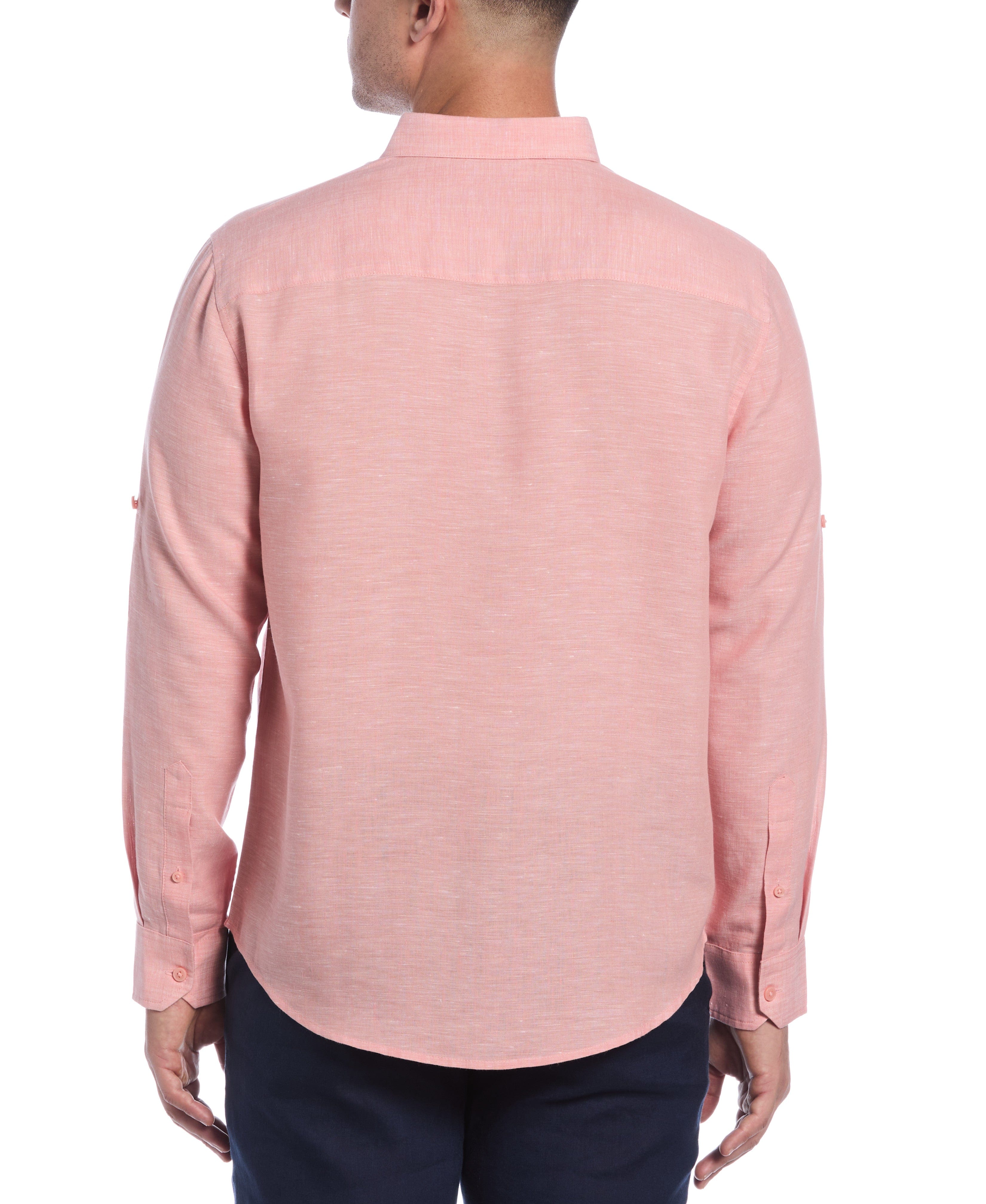 Travelselect™ Linen-Blend Rolled Sleeve Shirt - Image 55