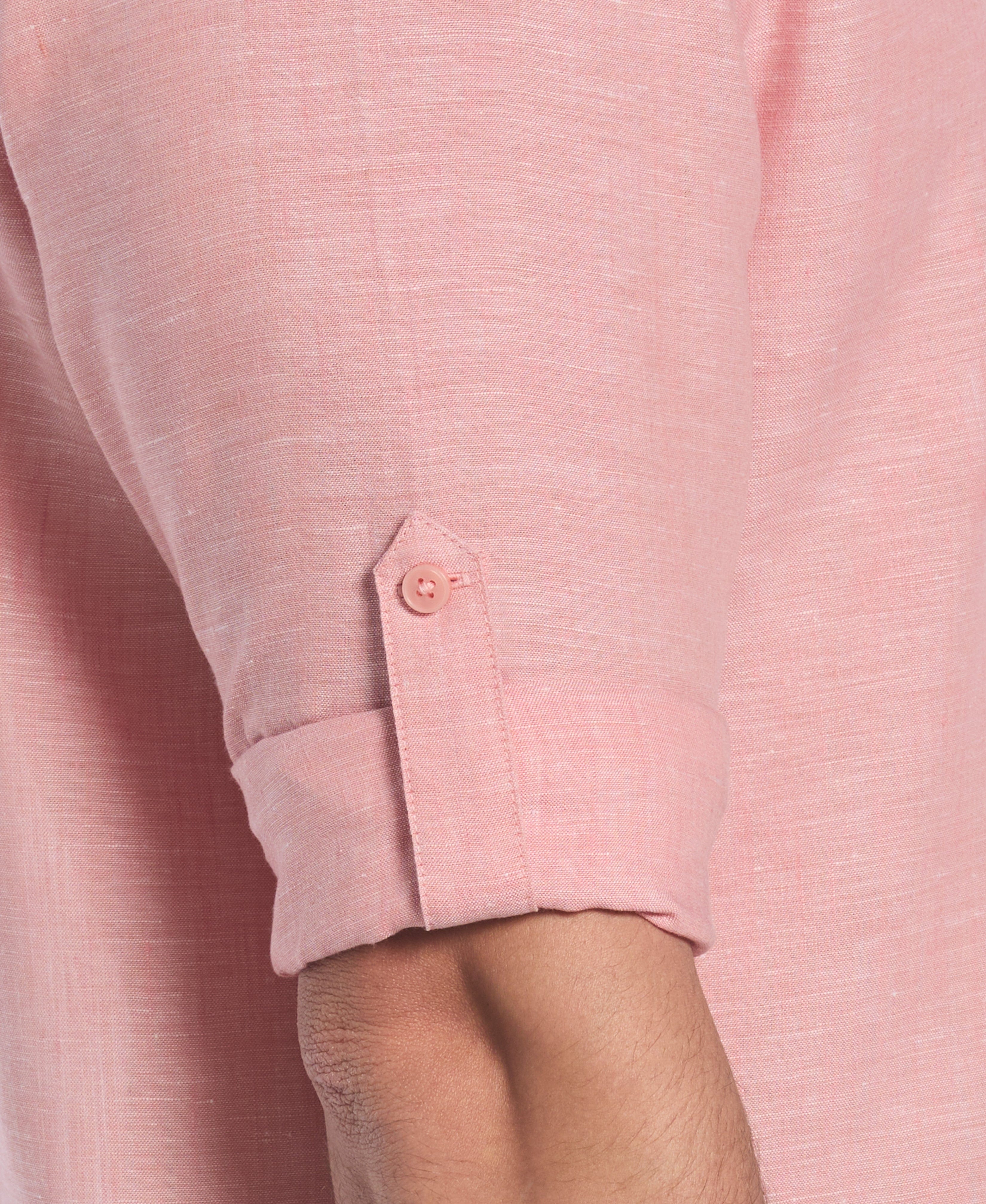 Travelselect™ Linen-Blend Rolled Sleeve Shirt - Image 58