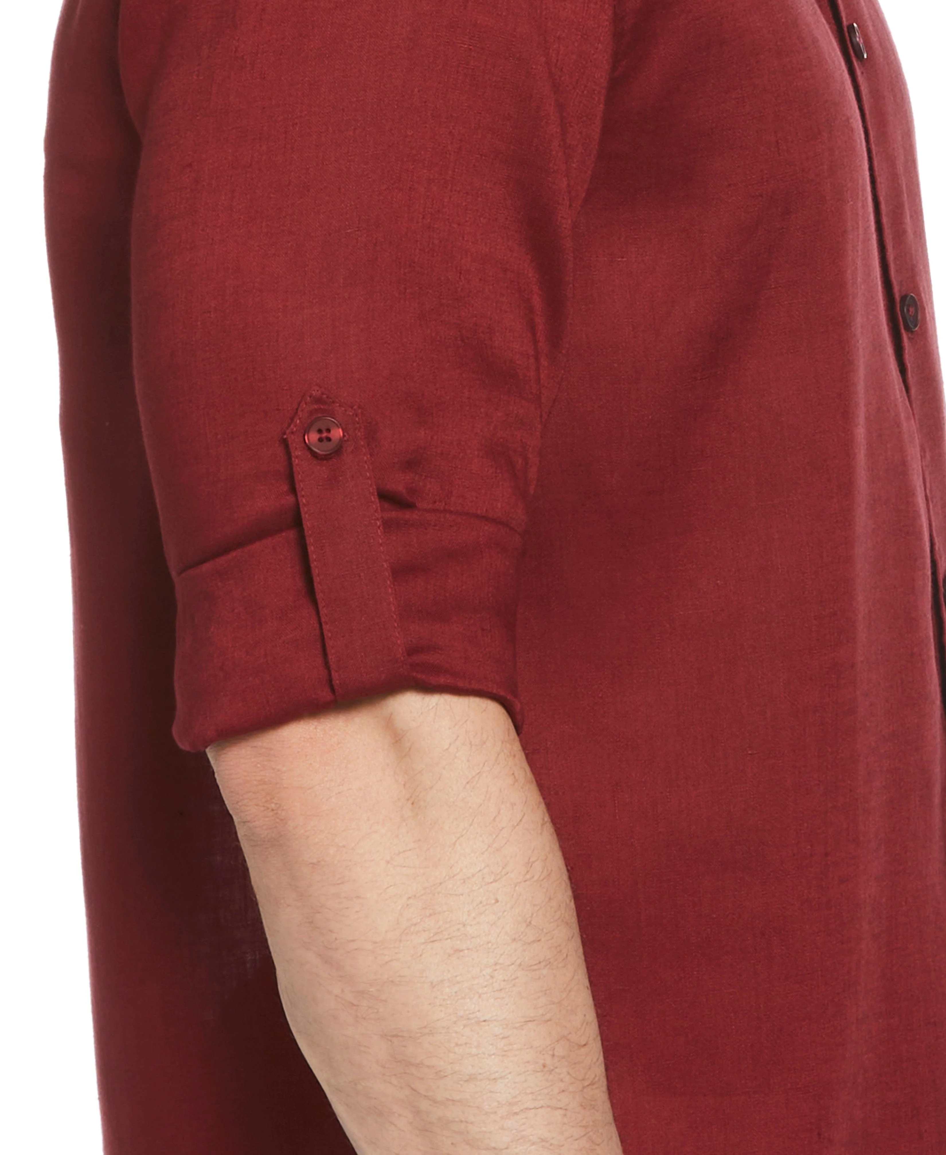 Travelselect™ Linen-Blend Rolled Sleeve Shirt - Image 70
