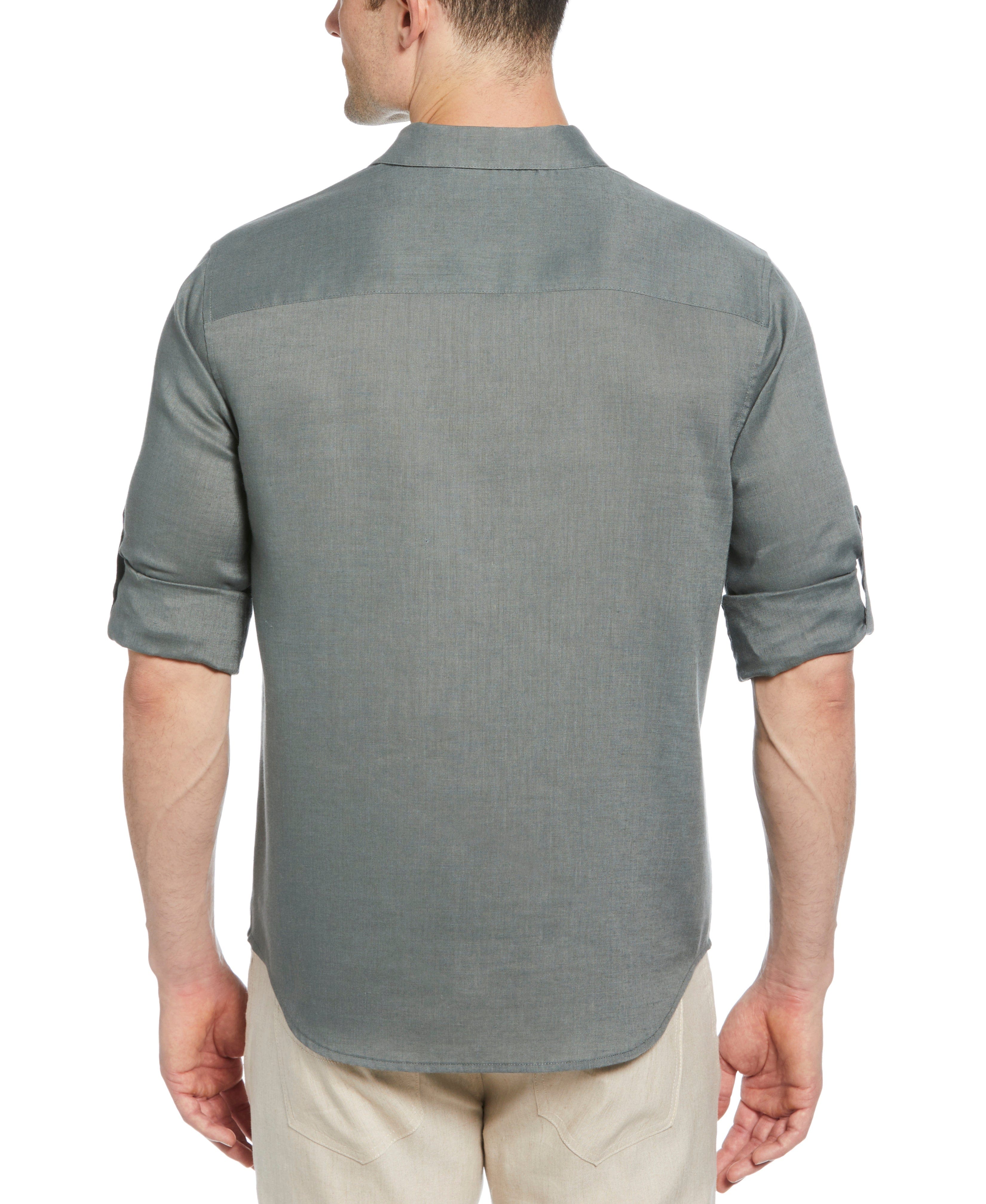 Travelselect™ Linen-Blend Rolled Sleeve Shirt - Image 76