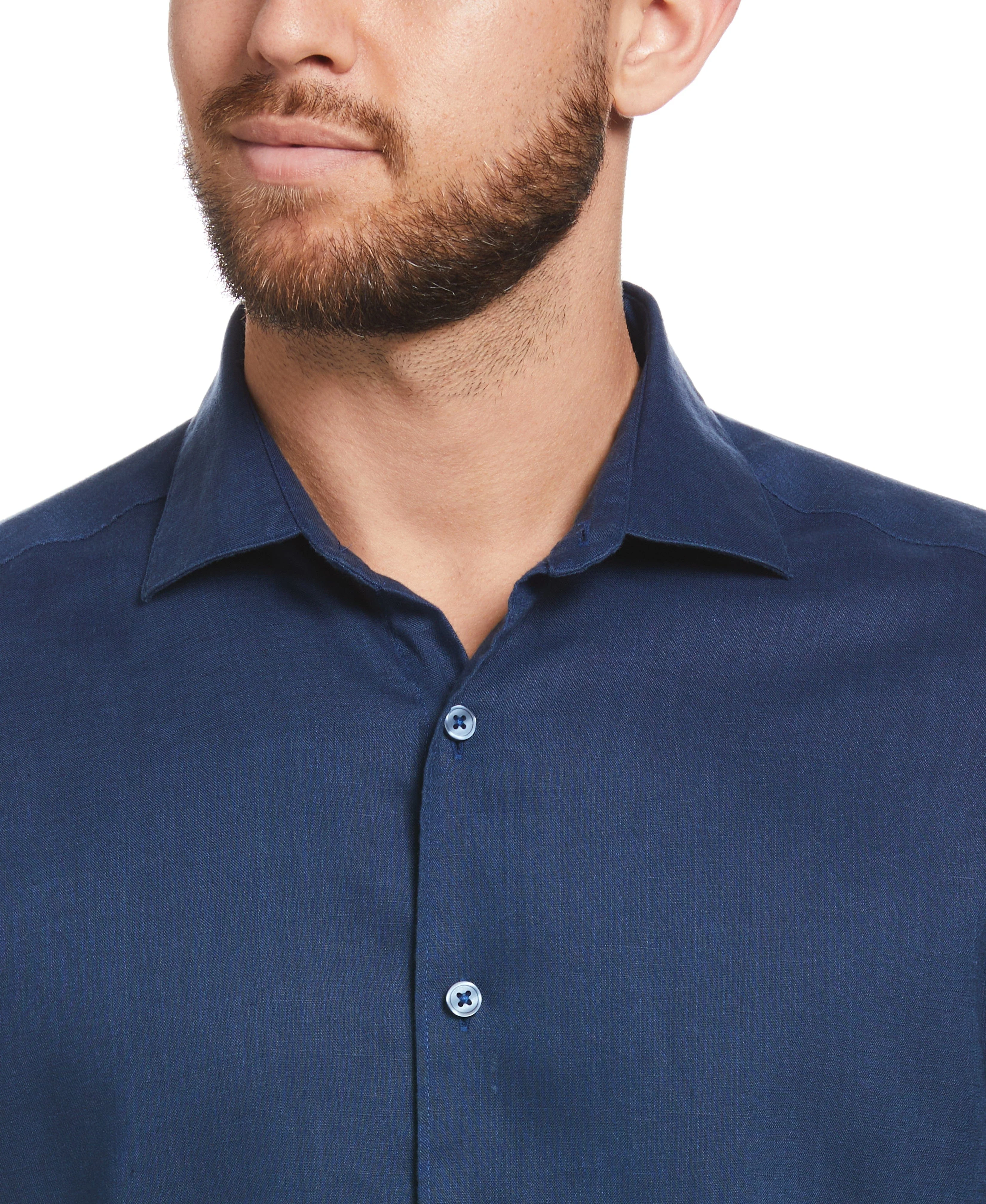 Travelselect™ Linen-Blend Rolled Sleeve Shirt - Image 80