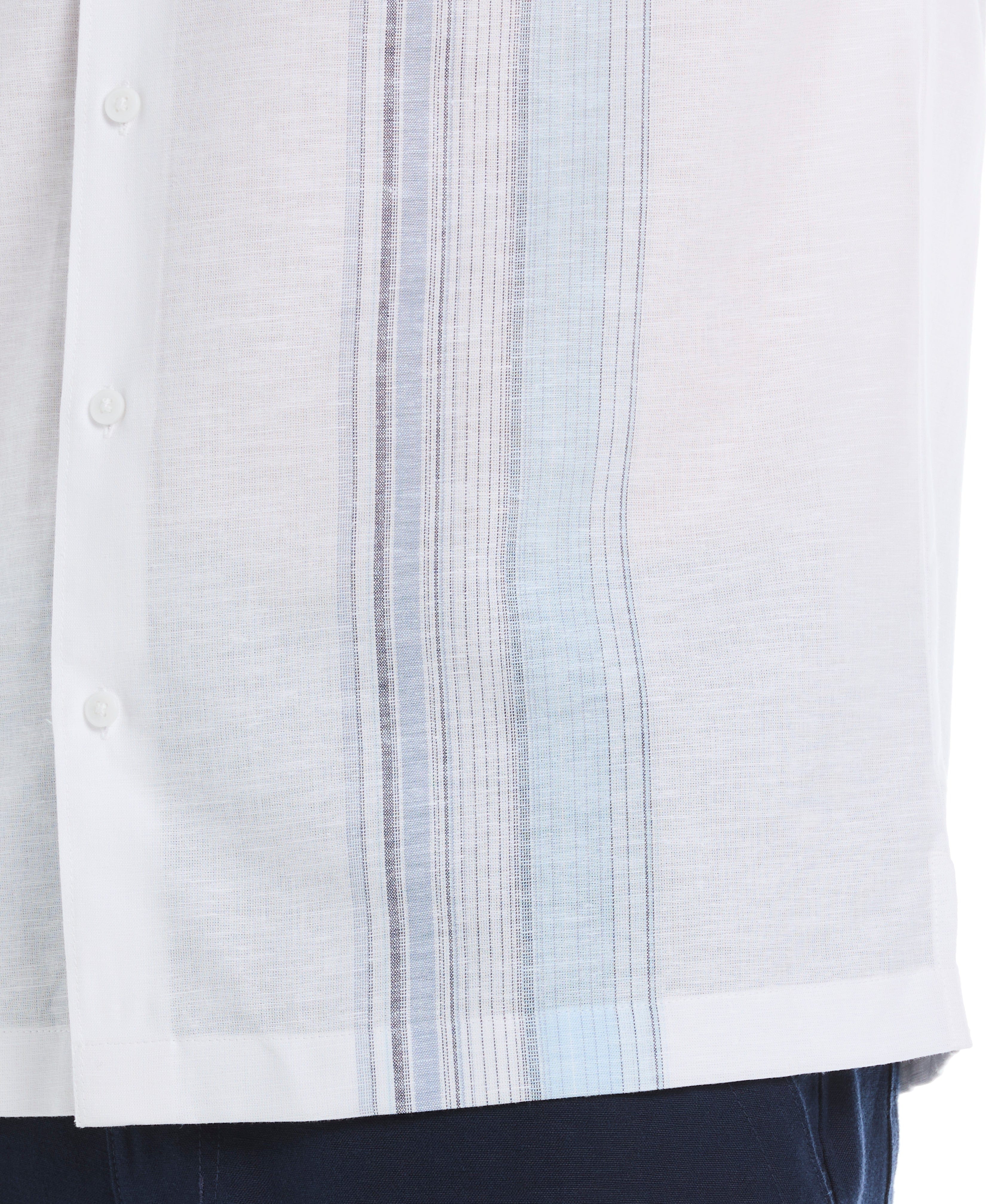 Linen Blend Yarn Dye Panel Shirt - Image 10