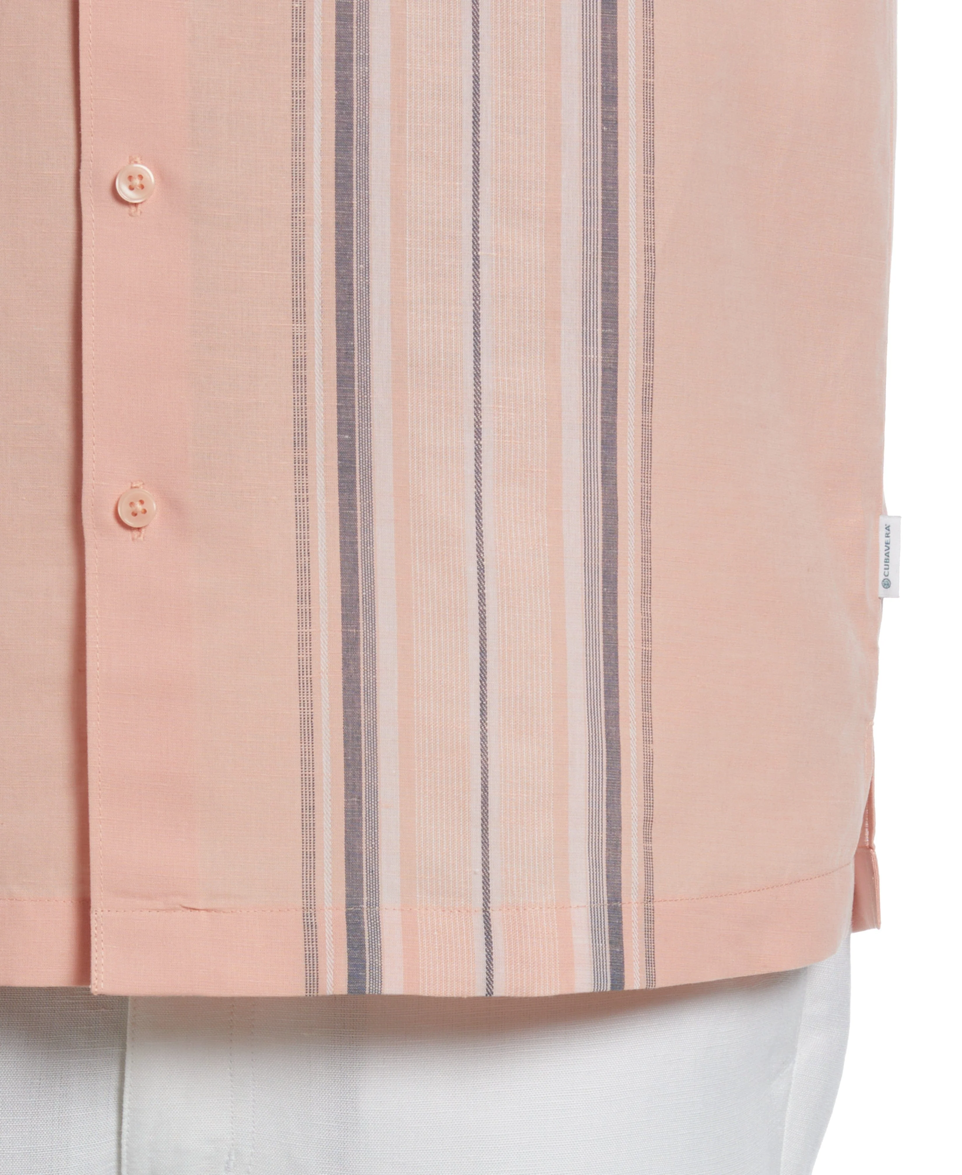 Linen Blend Yarn Dye Panel Shirt - Image 3