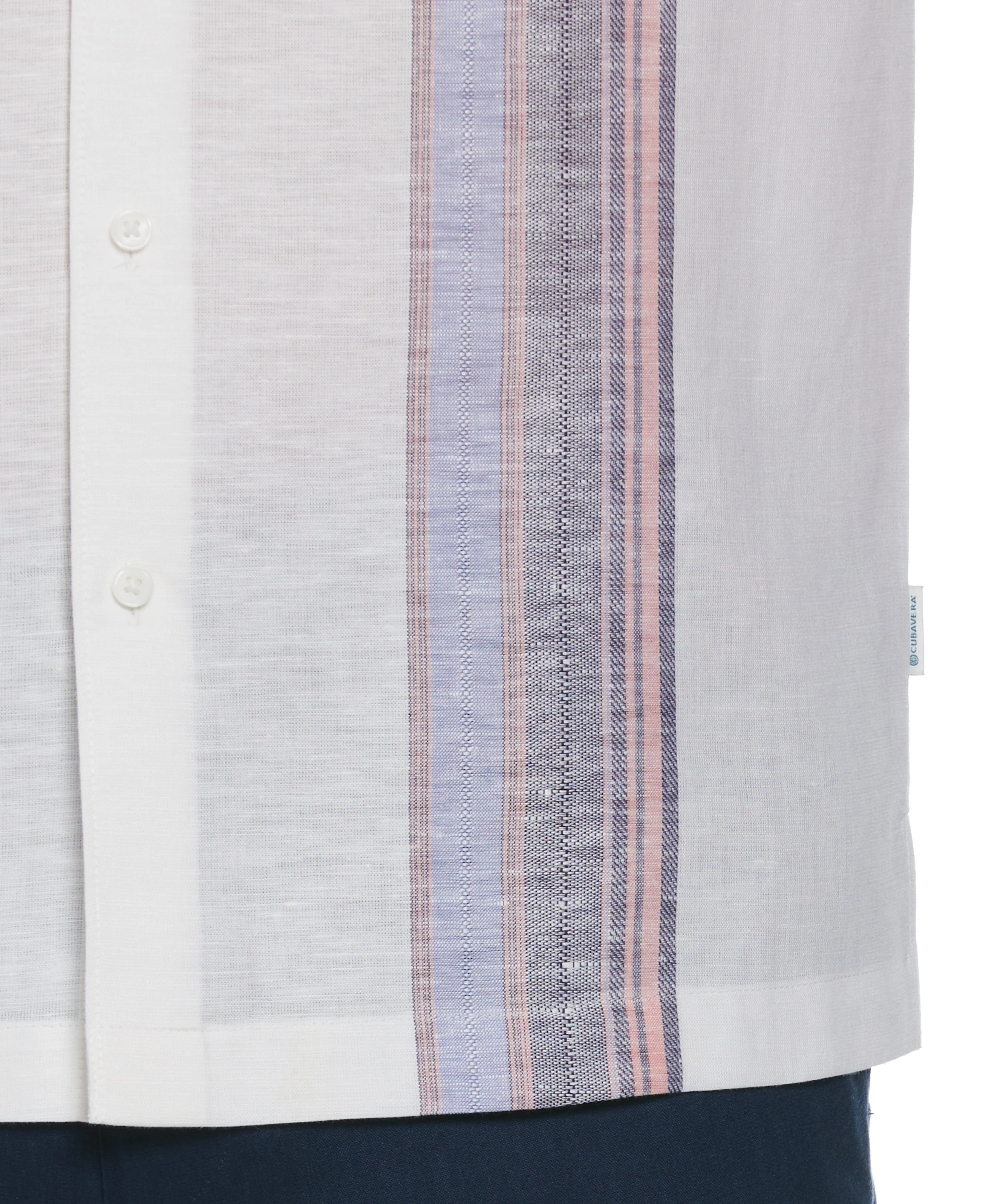 Linen Blend Yarn Dye Panel Shirt - Image 4