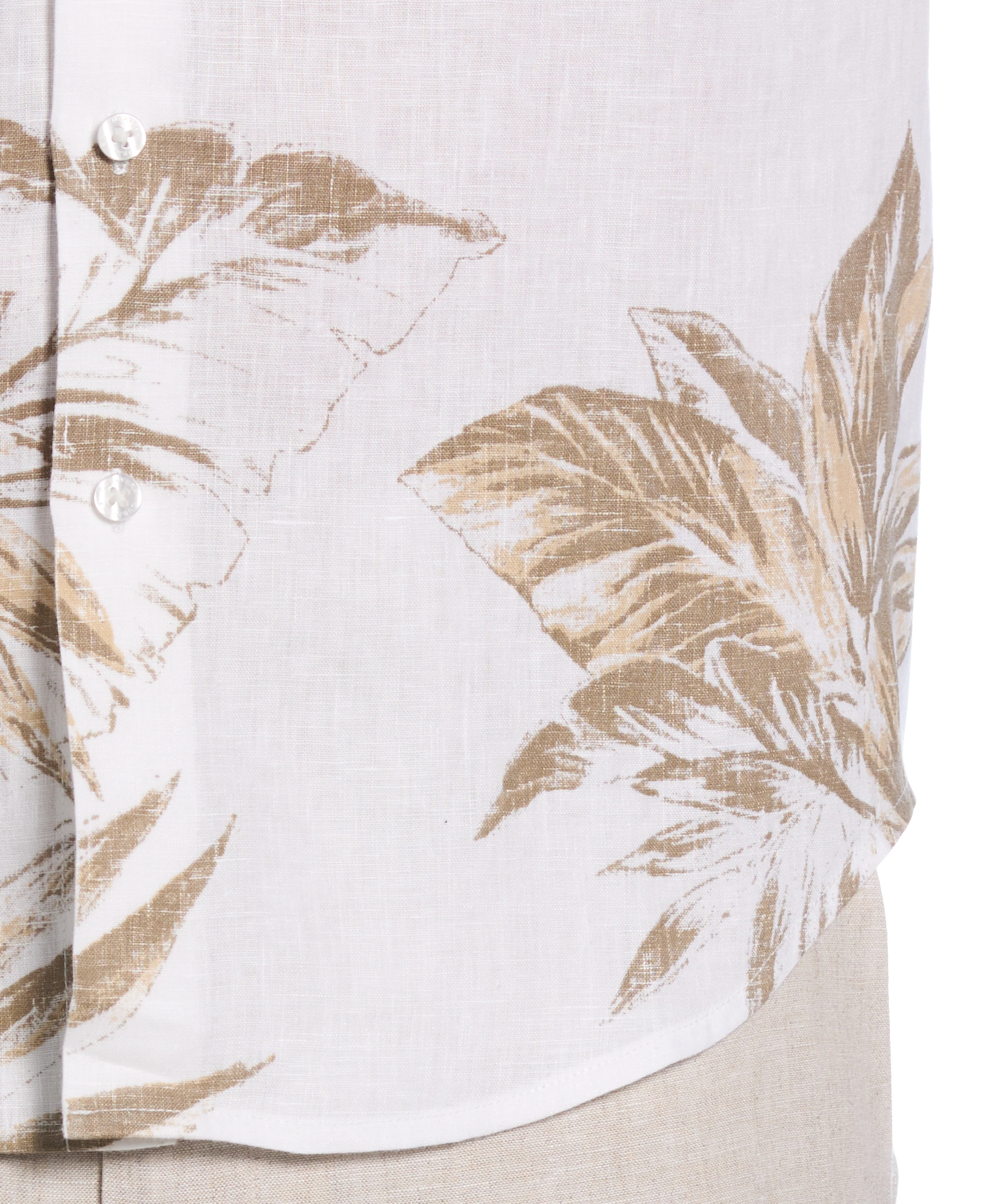 Linen Engineered Tropical Print Shirt - Image 3