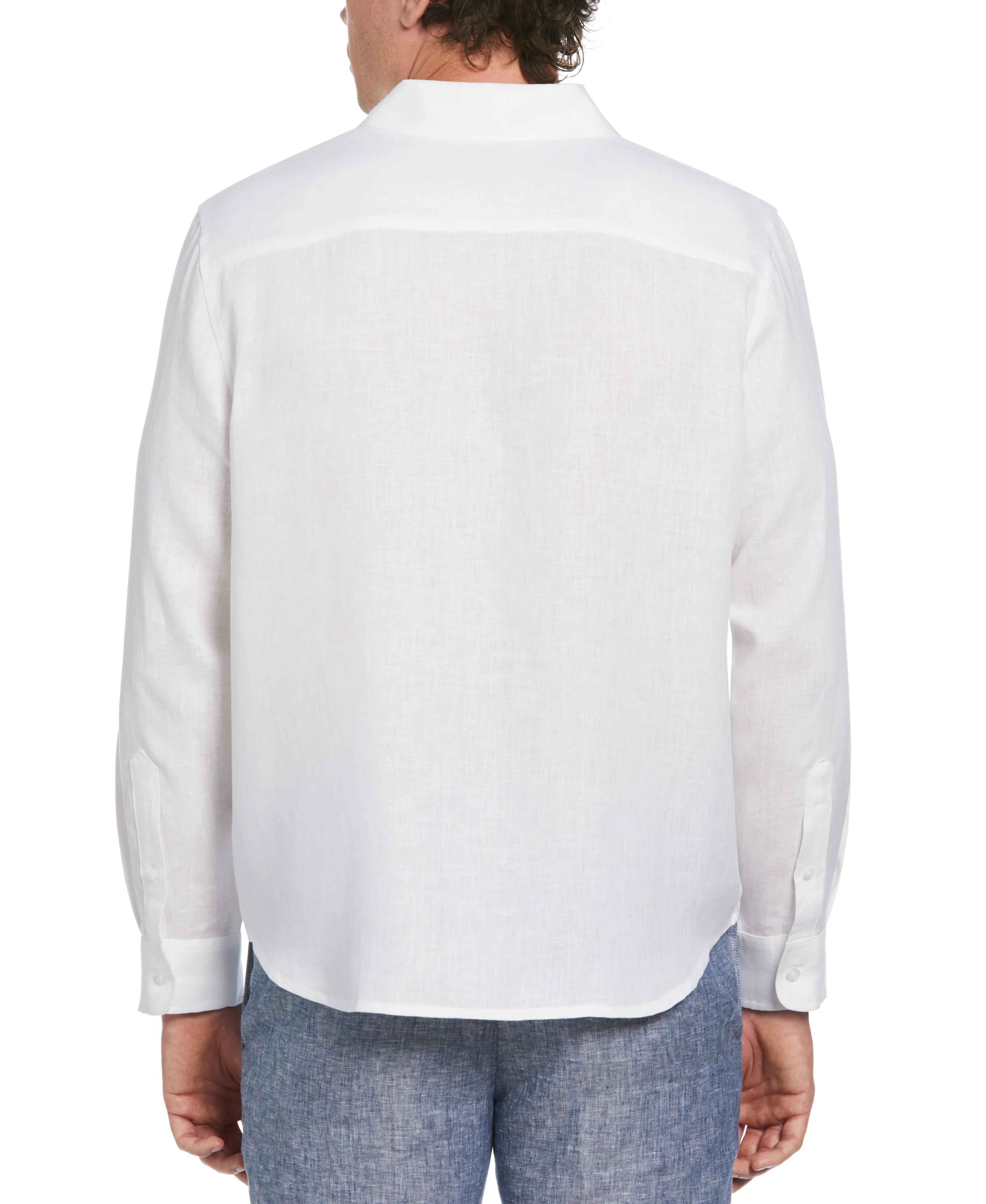 Linen Engineered Tropical Print Shirt - Image 7