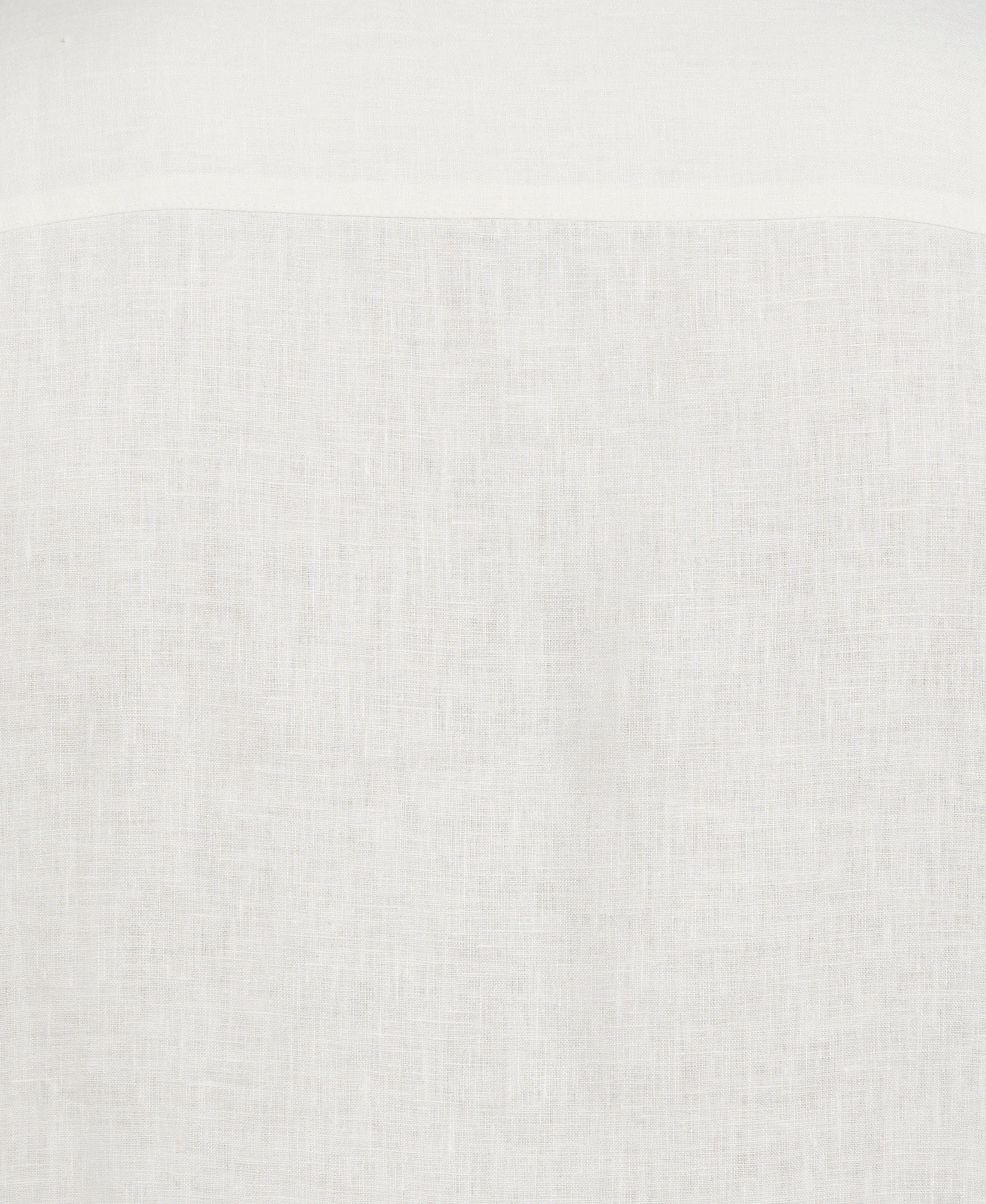 Linen Eyelet Panel Guayabera Shirt - Image 5