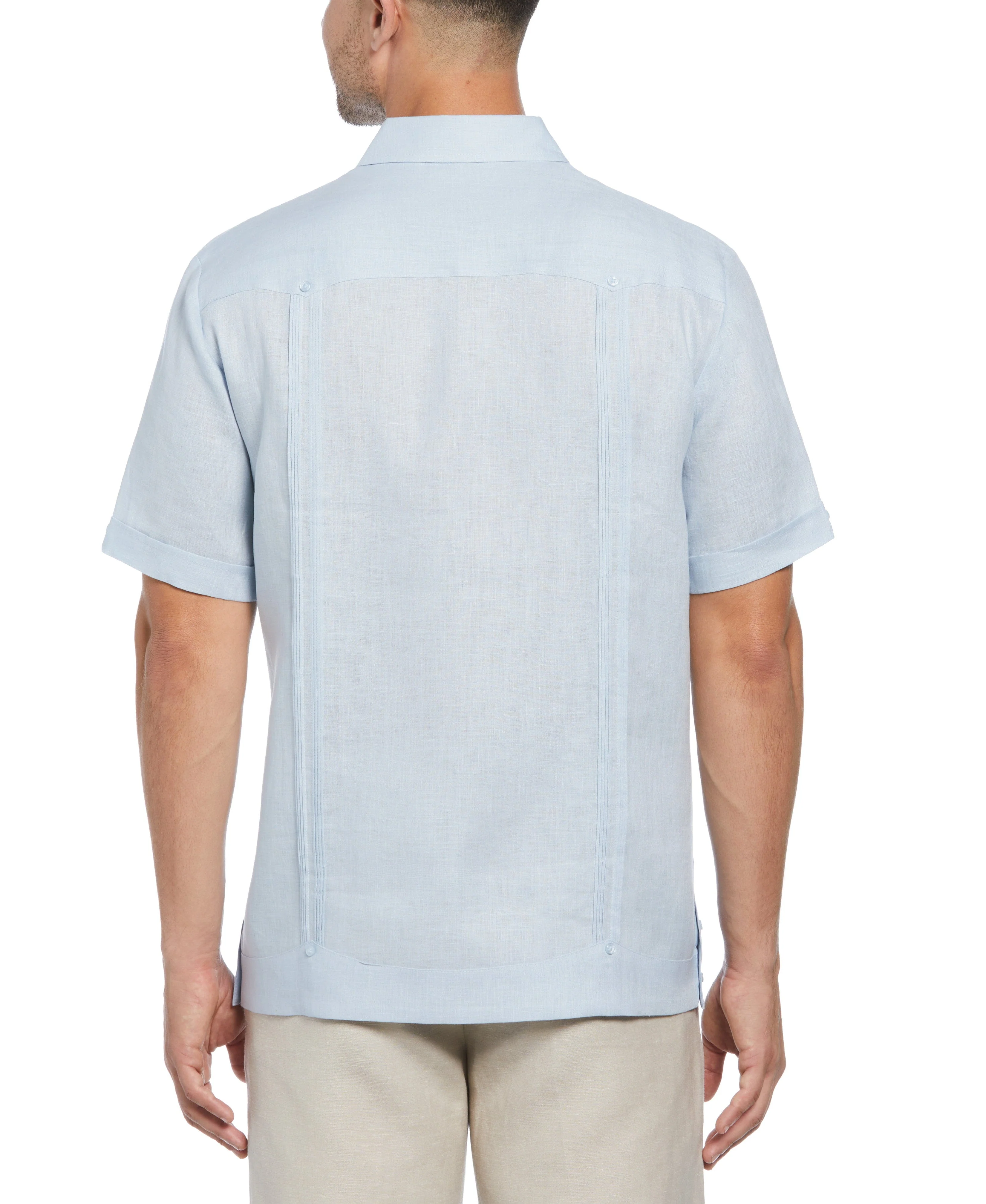 100% Linen Four-Pocket Guayabera Shirt - Image 12