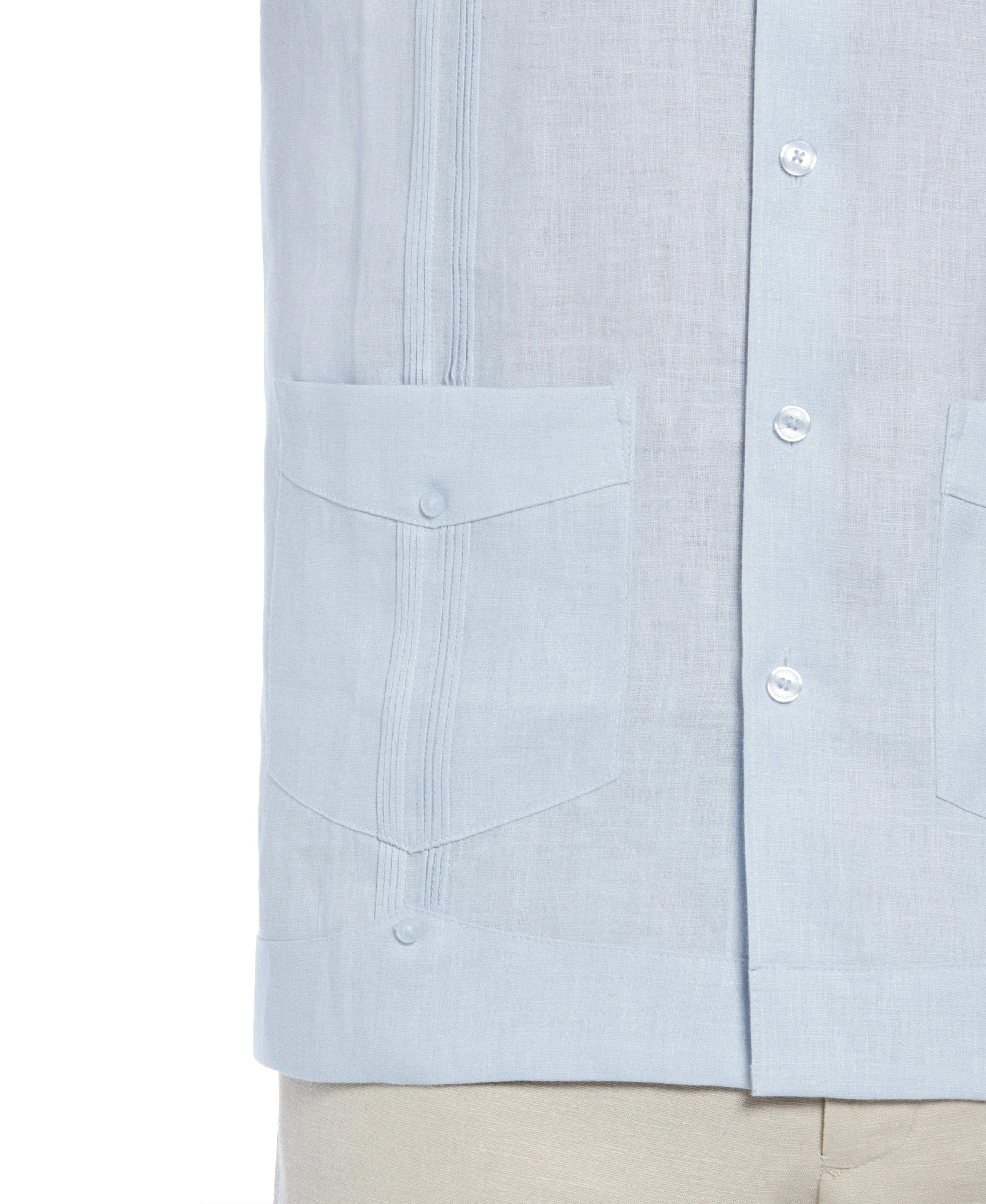 100% Linen Four-Pocket Guayabera Shirt - Image 14