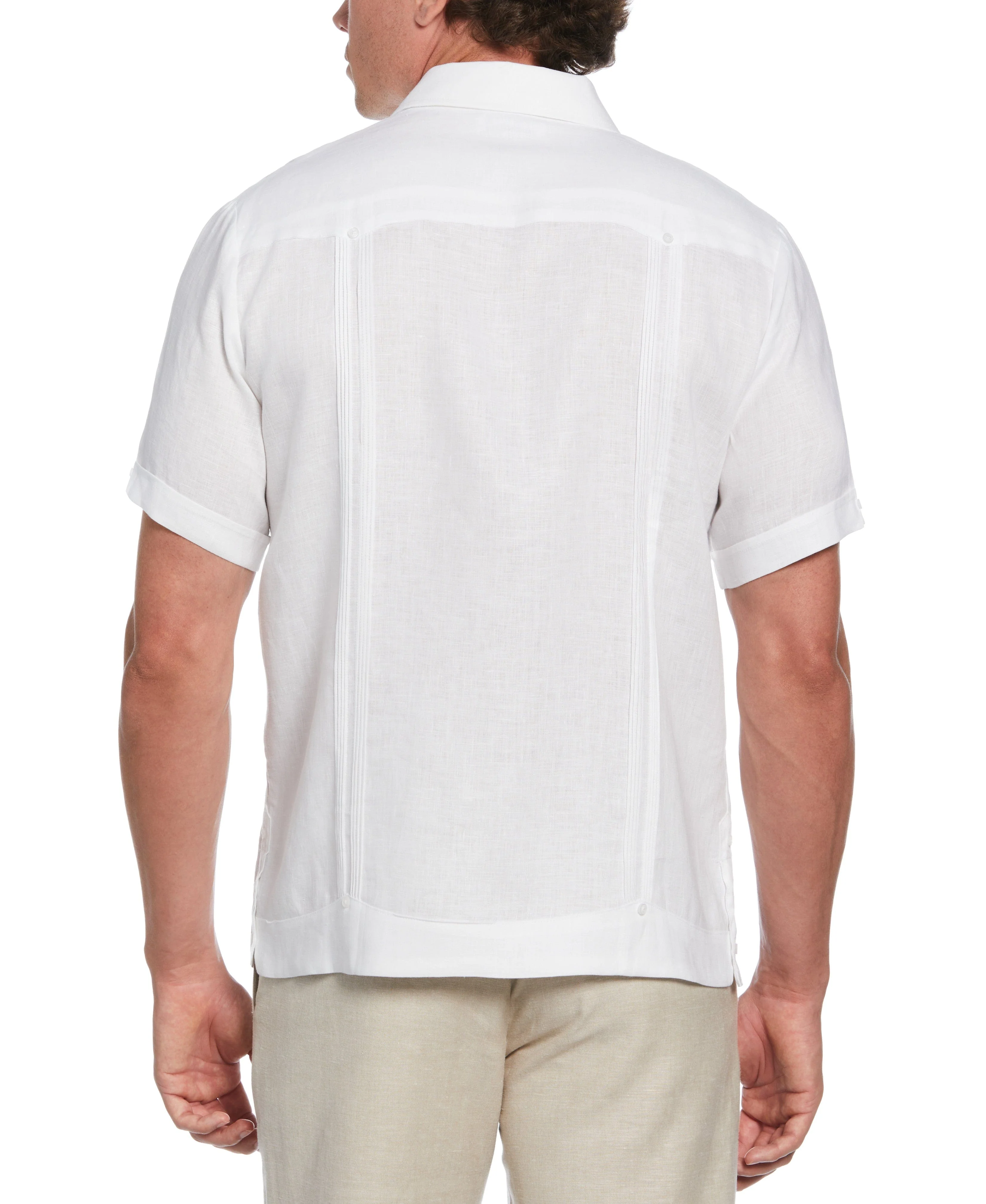 100% Linen Four-Pocket Guayabera Shirt - Image 17