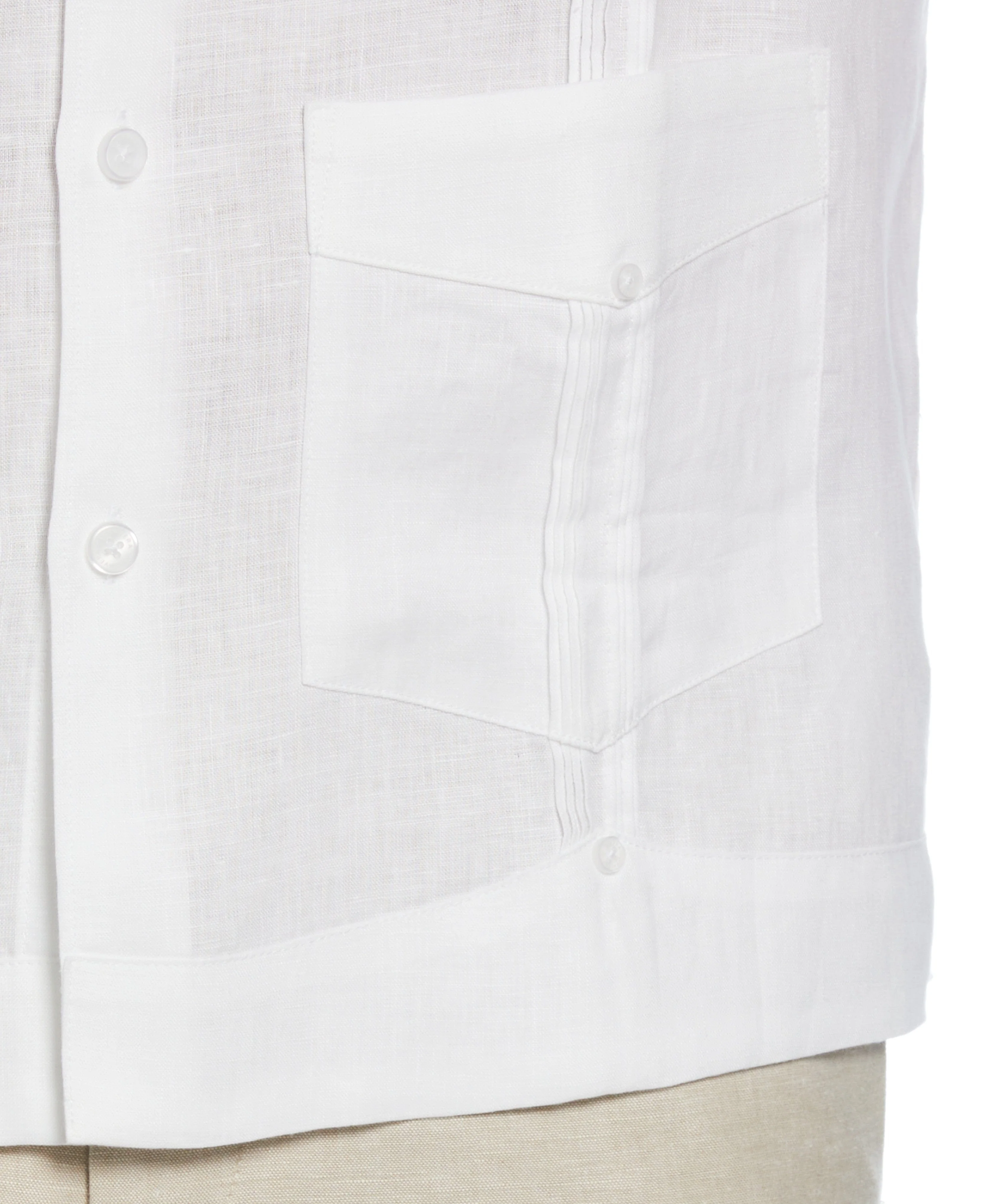 100% Linen Four-Pocket Guayabera Shirt - Image 18