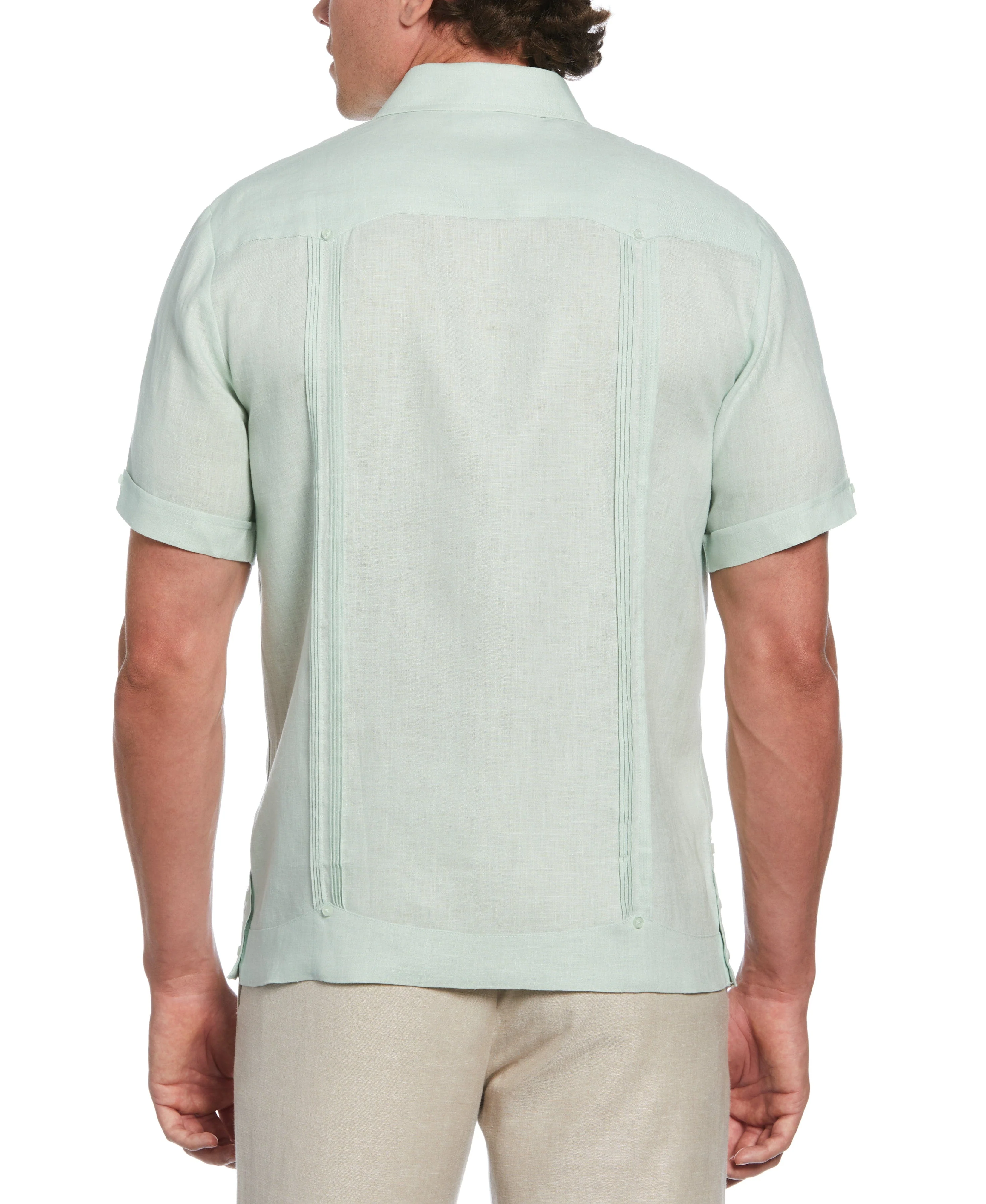 100% Linen Four-Pocket Guayabera Shirt - Image 7