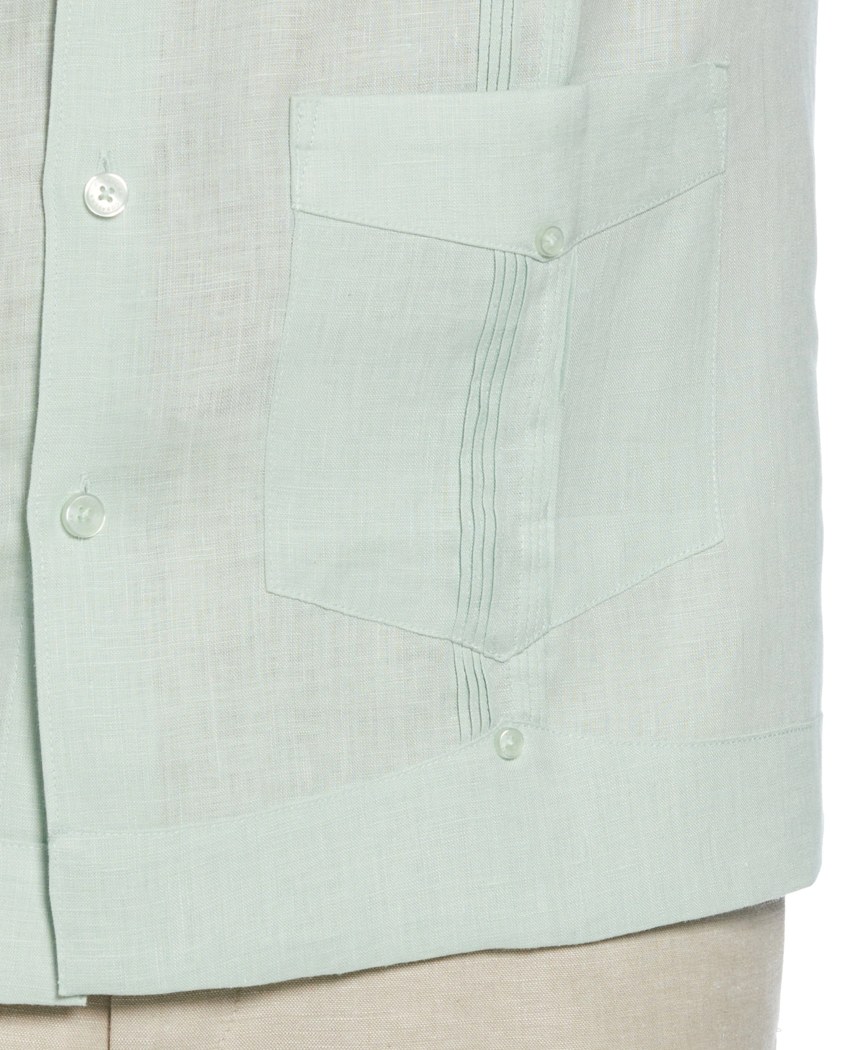 100% Linen Four-Pocket Guayabera Shirt - Image 8