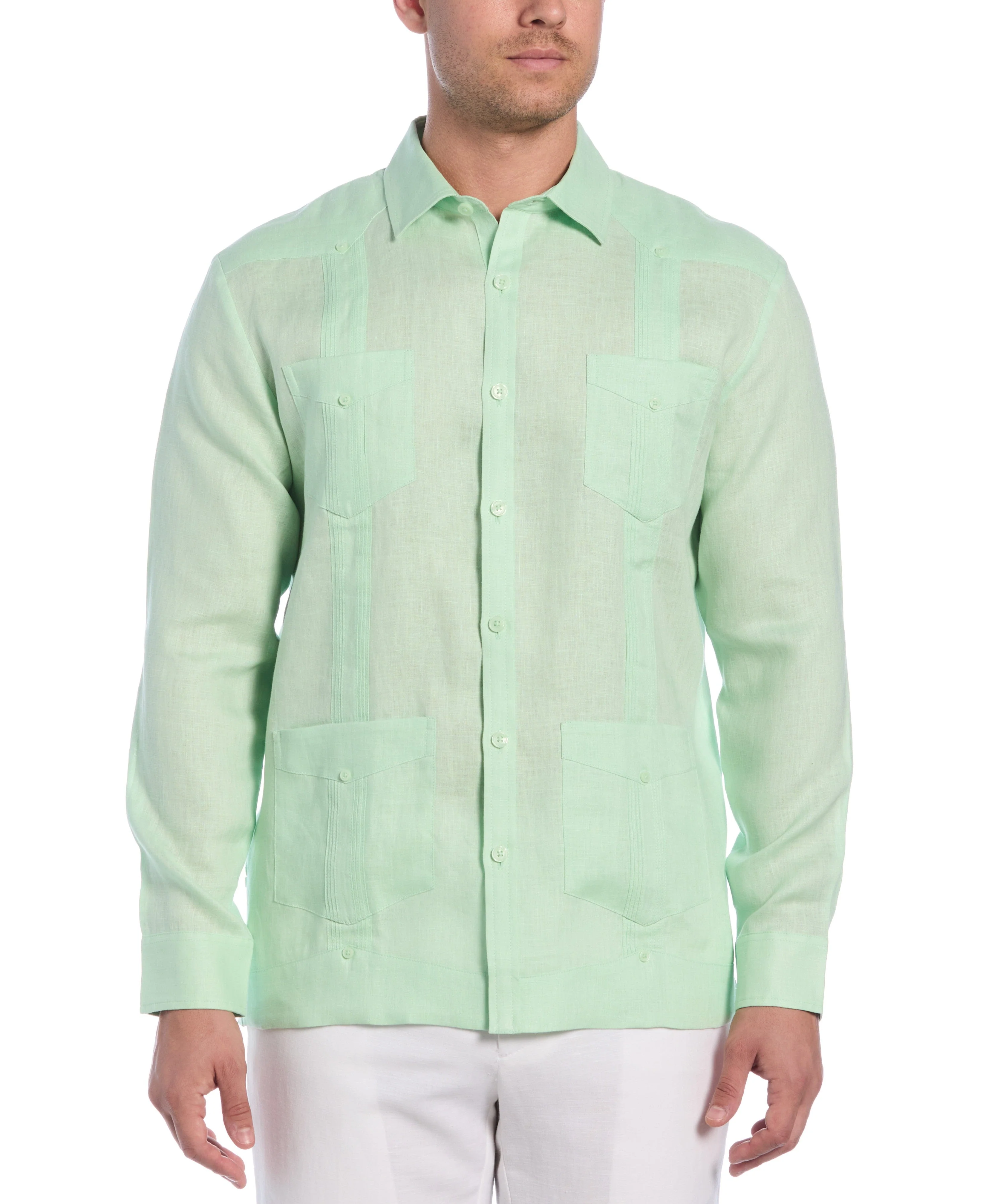 100% Linen Classic Guayabera Shirt - Long Sleeve - Image 41
