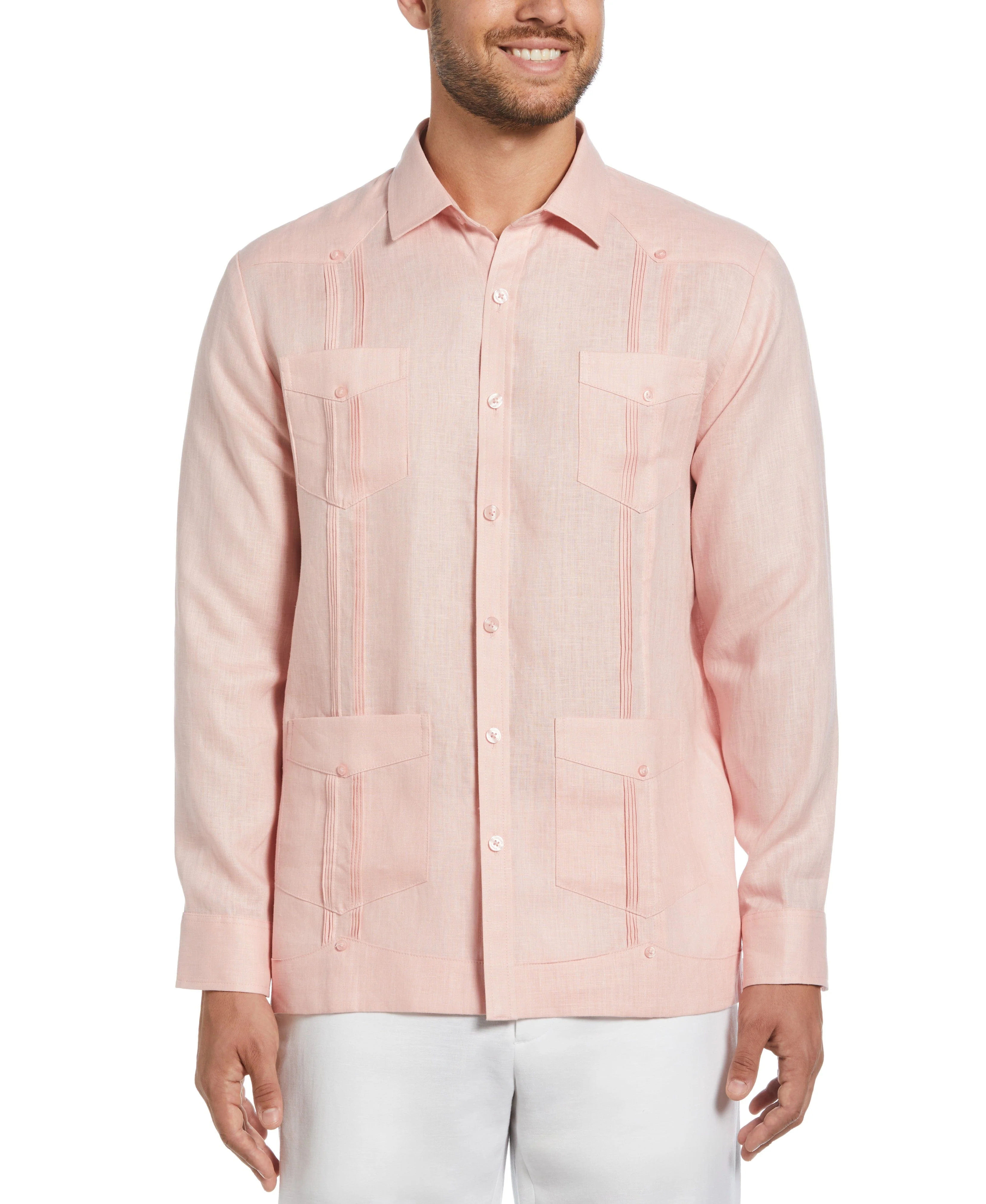 100% Linen Classic Guayabera Shirt - Long Sleeve - Image 46