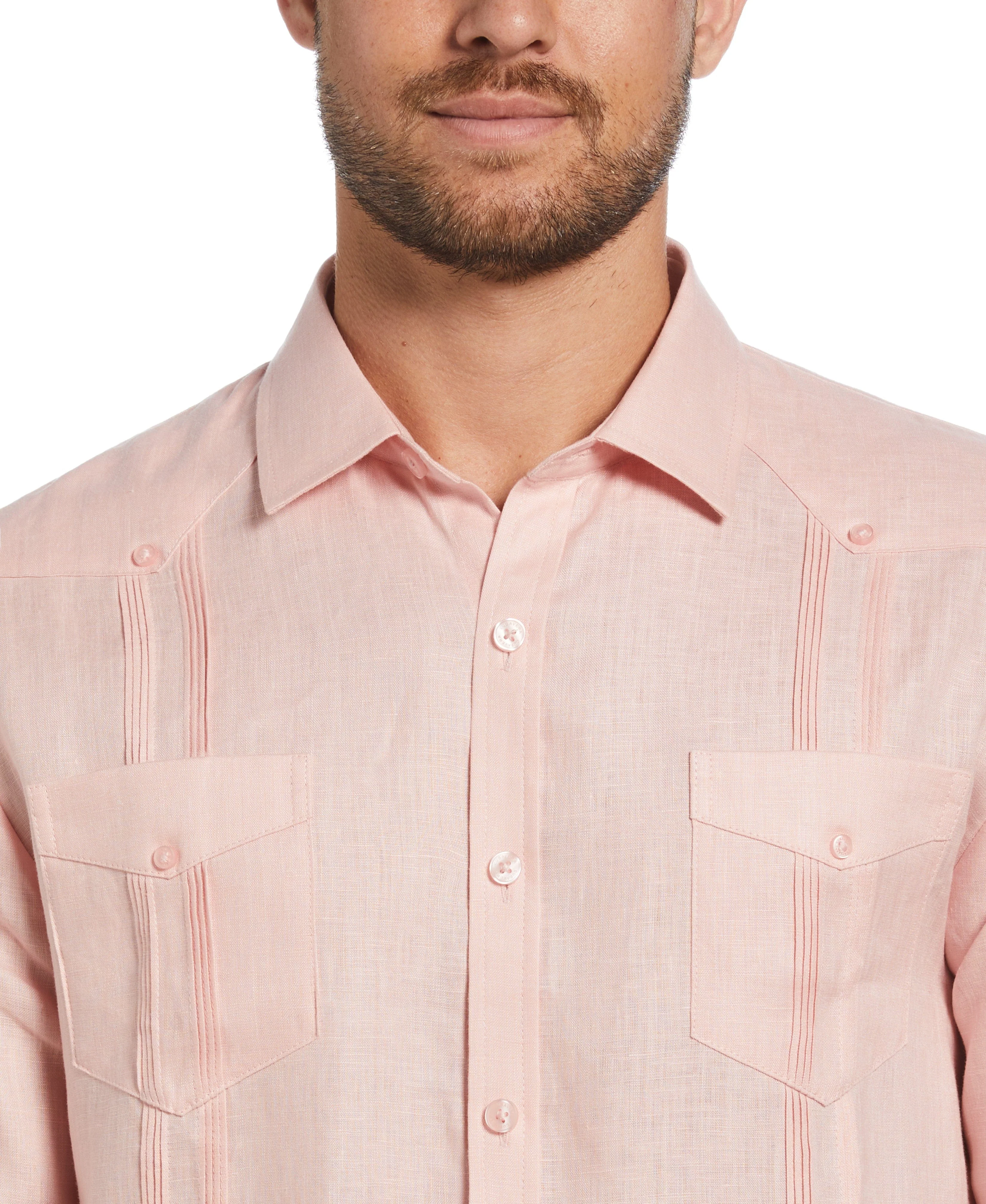 100% Linen Classic Guayabera Shirt - Long Sleeve - Image 49