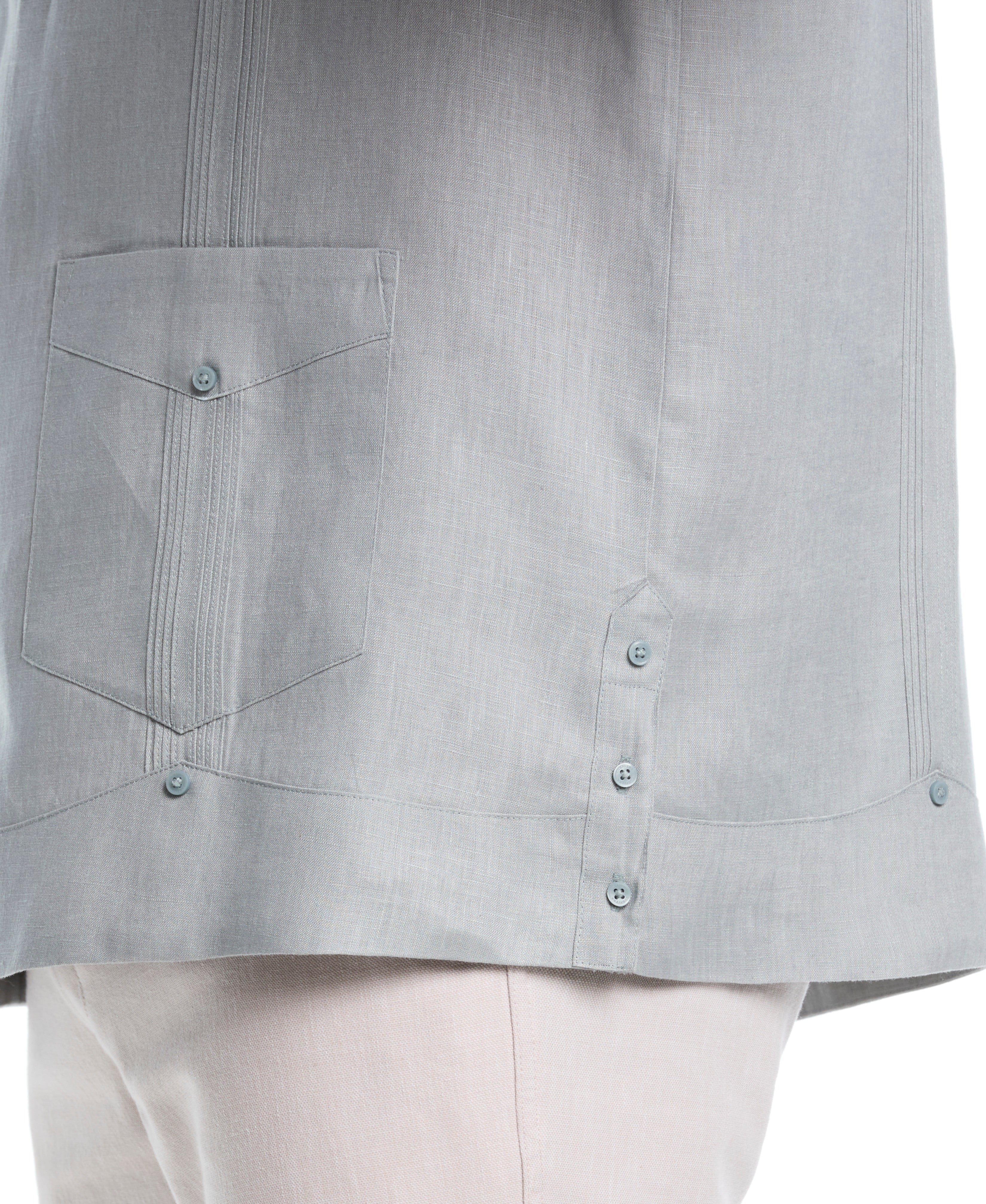Big & Tall 100% Linen Classic Guayabera Shirt - Short Sleeve - Image 10