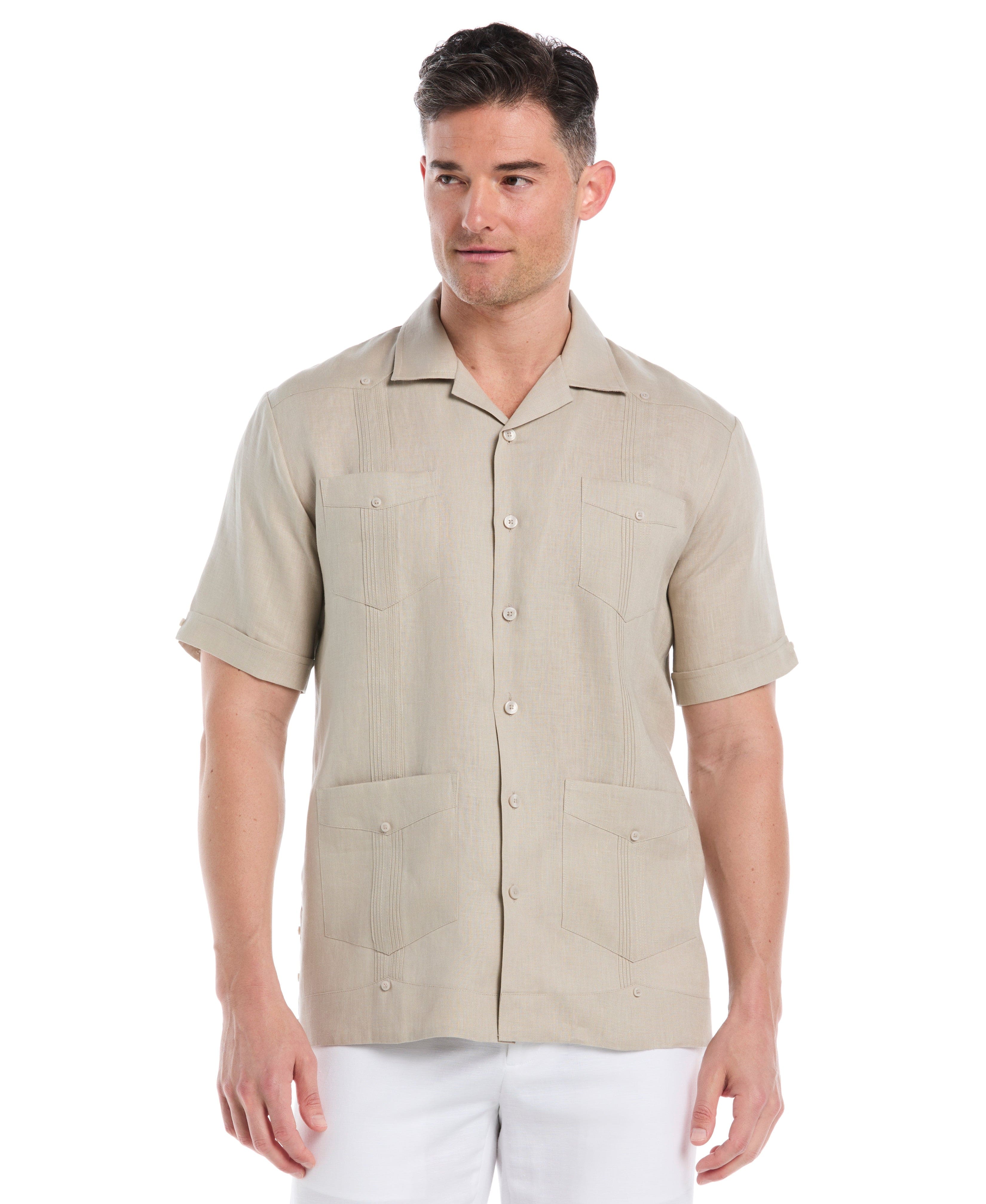 100% Linen Classic Guayabera Shirt - Short Sleeve - Image 28