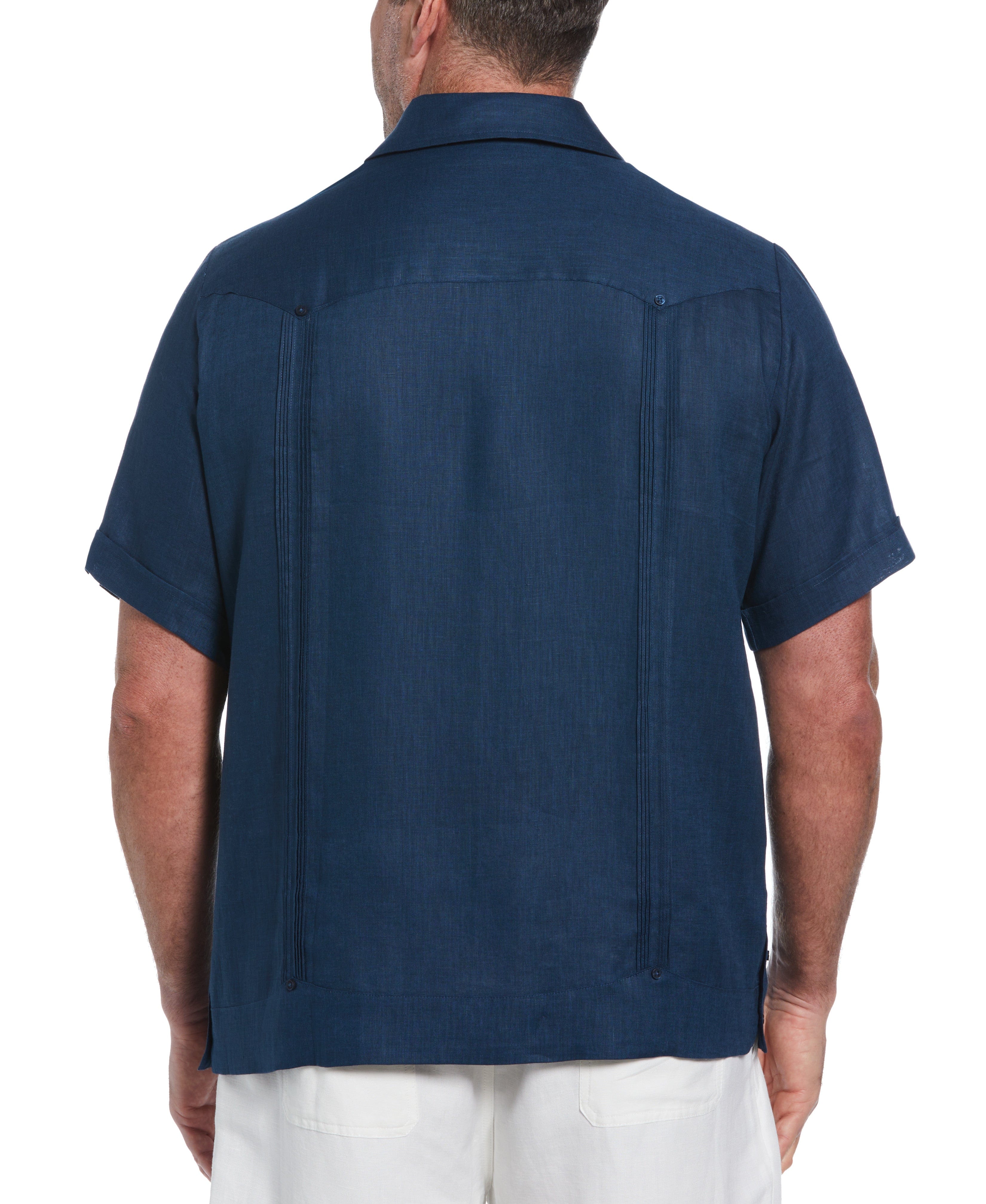 Big & Tall 100% Linen Classic Guayabera Shirt - Short Sleeve - Image 21