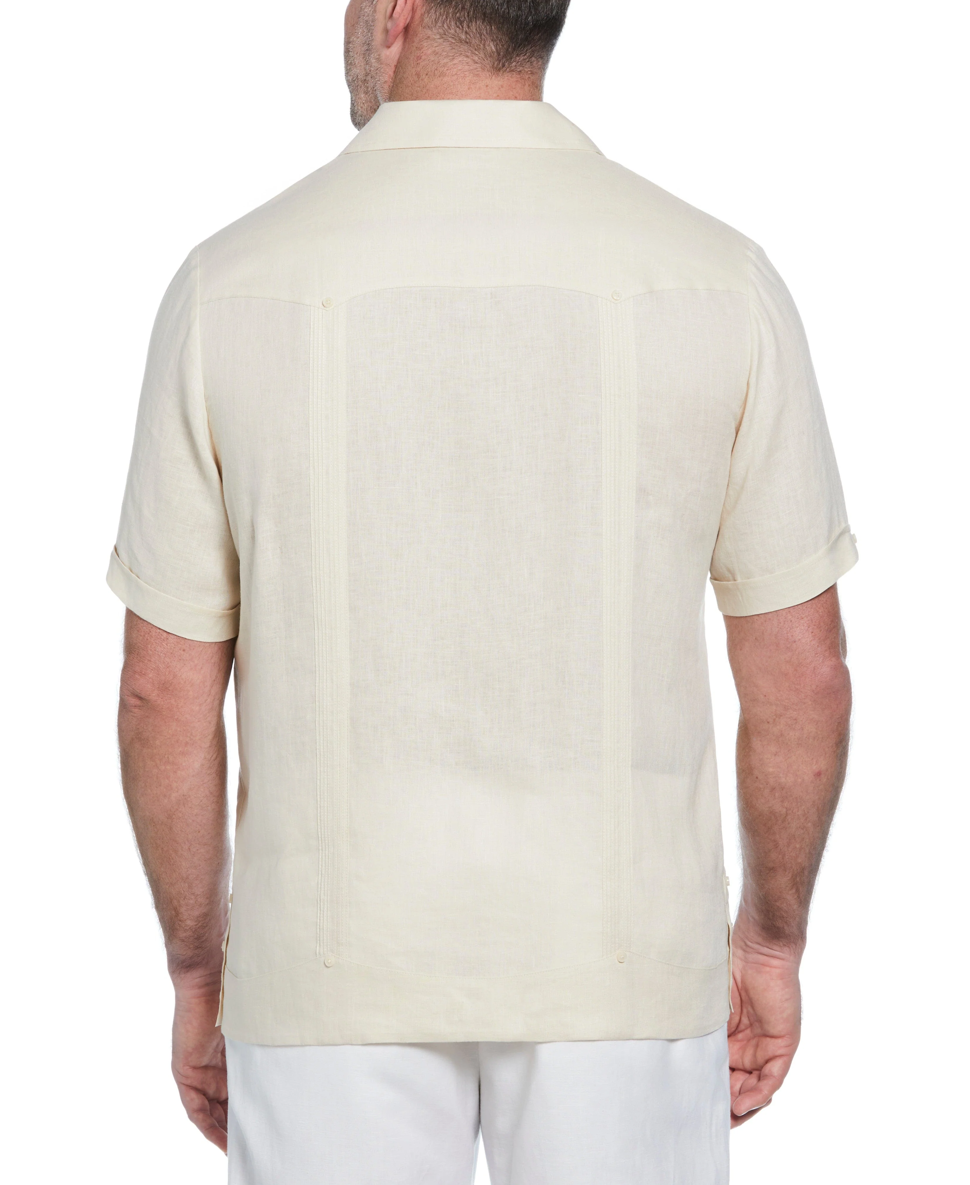 Big & Tall 100% Linen Classic Guayabera Shirt - Short Sleeve - Image 36