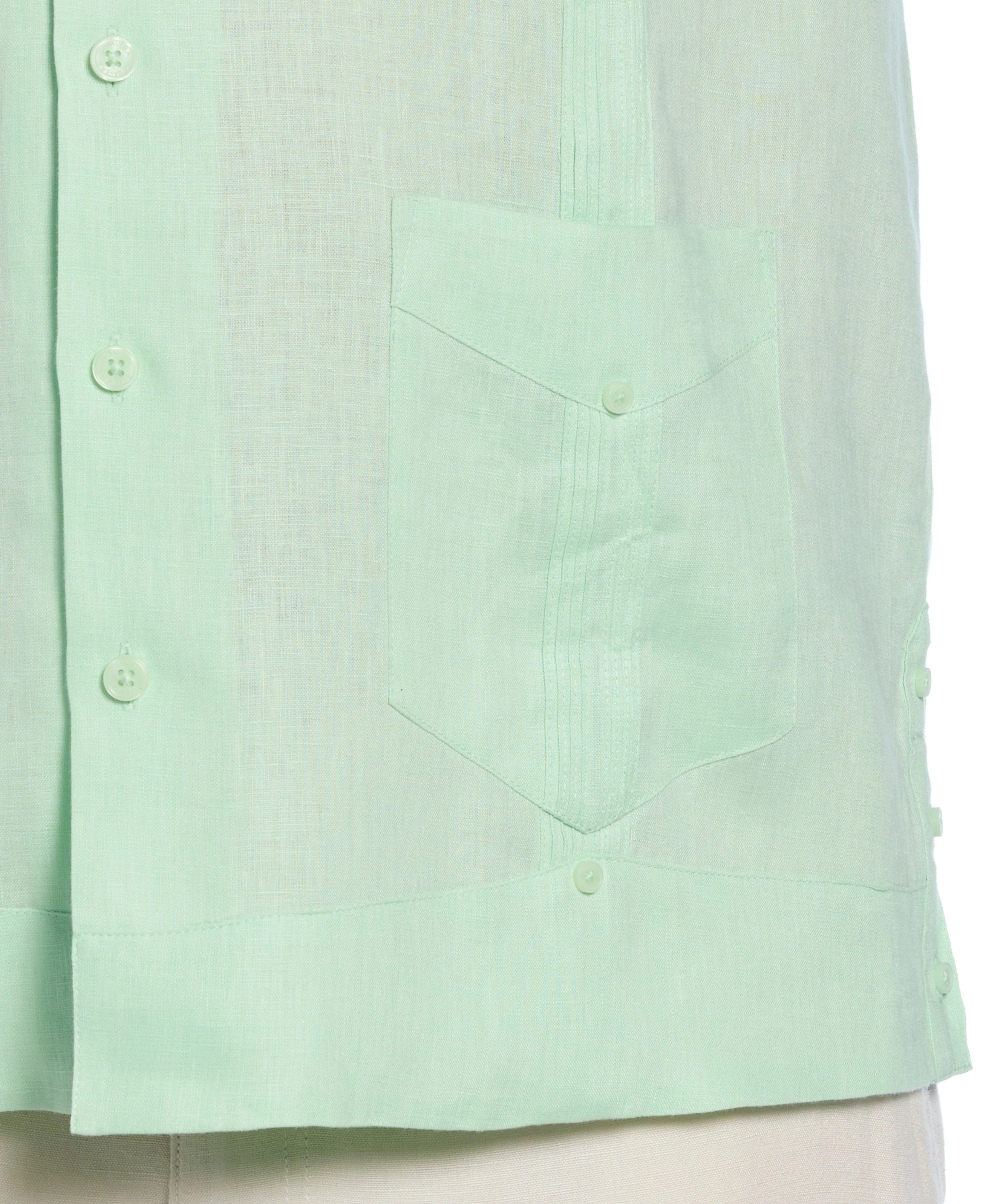 Big & Tall 100% Linen Classic Guayabera Shirt - Short Sleeve - Image 42