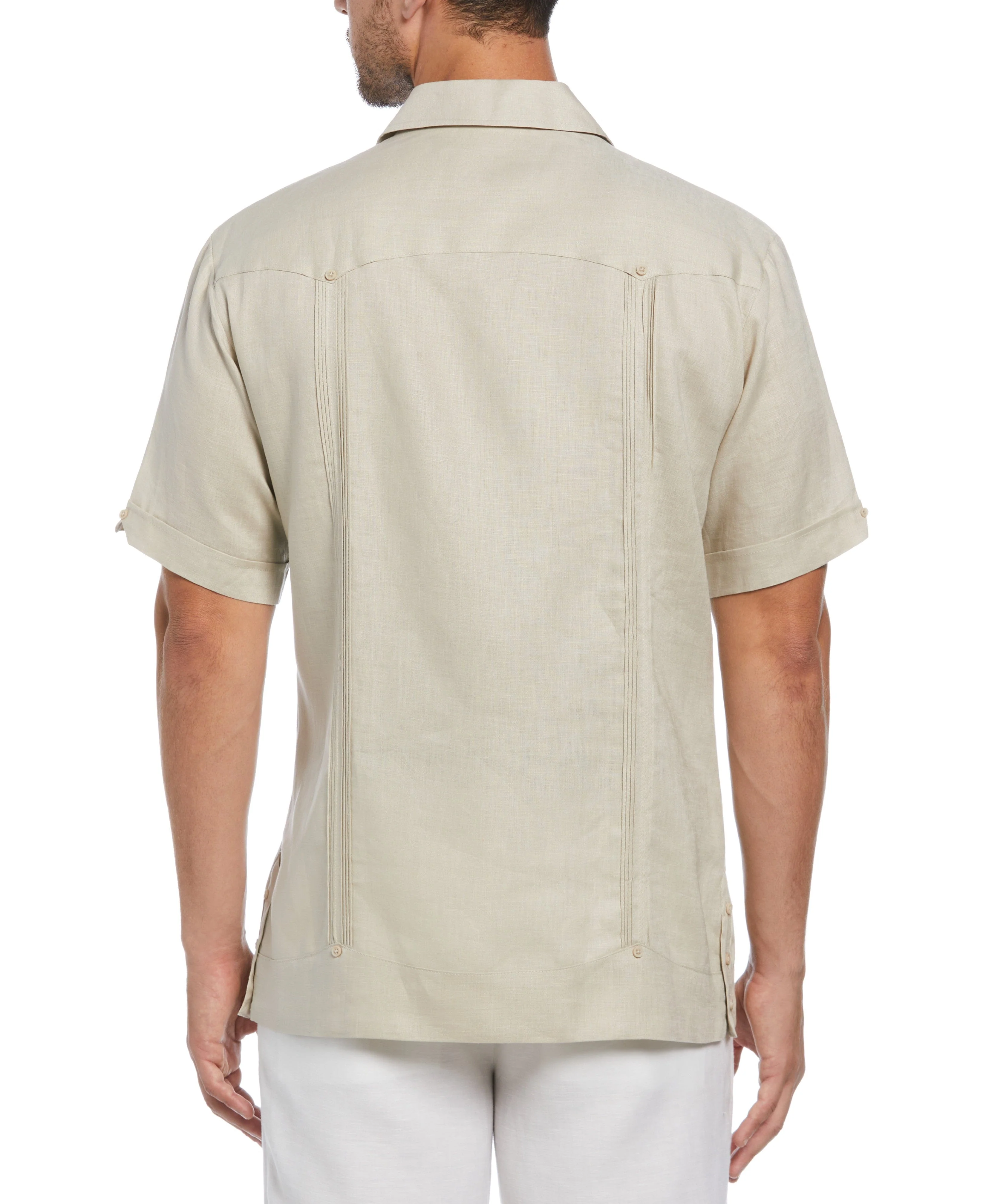 Big & Tall 100% Linen Classic Guayabera Shirt - Short Sleeve - Image 46