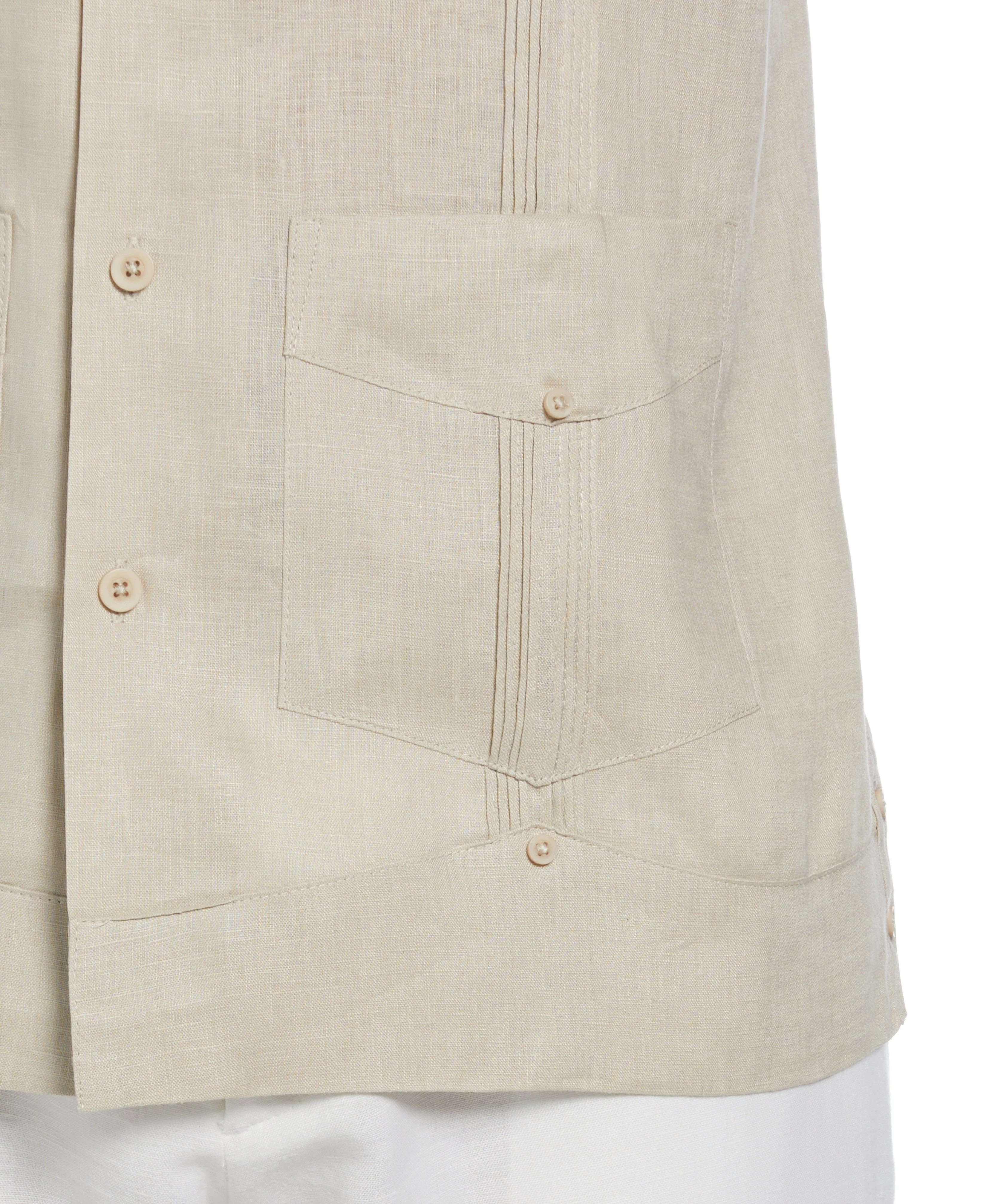 Big & Tall 100% Linen Classic Guayabera Shirt - Short Sleeve - Image 47