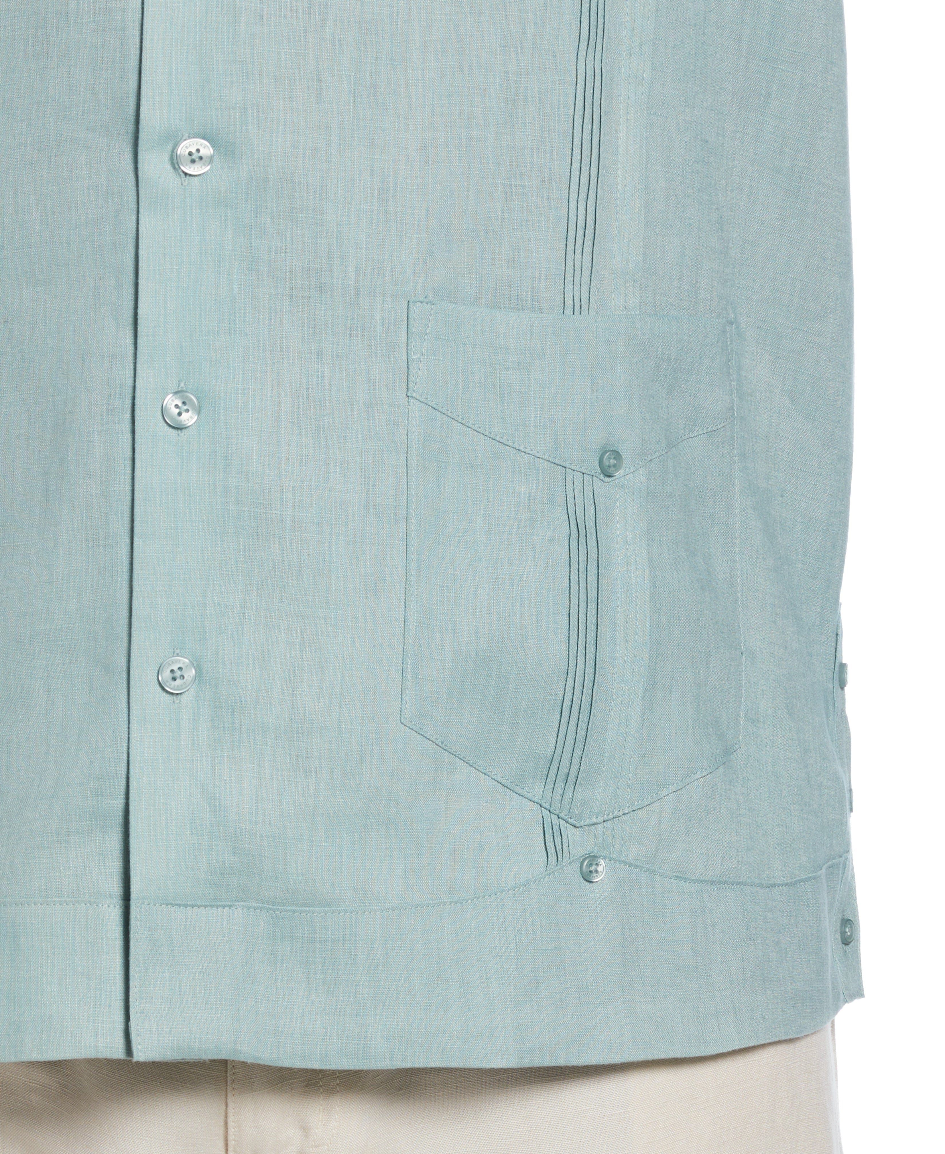 Big & Tall 100% Linen Classic Guayabera Shirt - Short Sleeve - Image 52