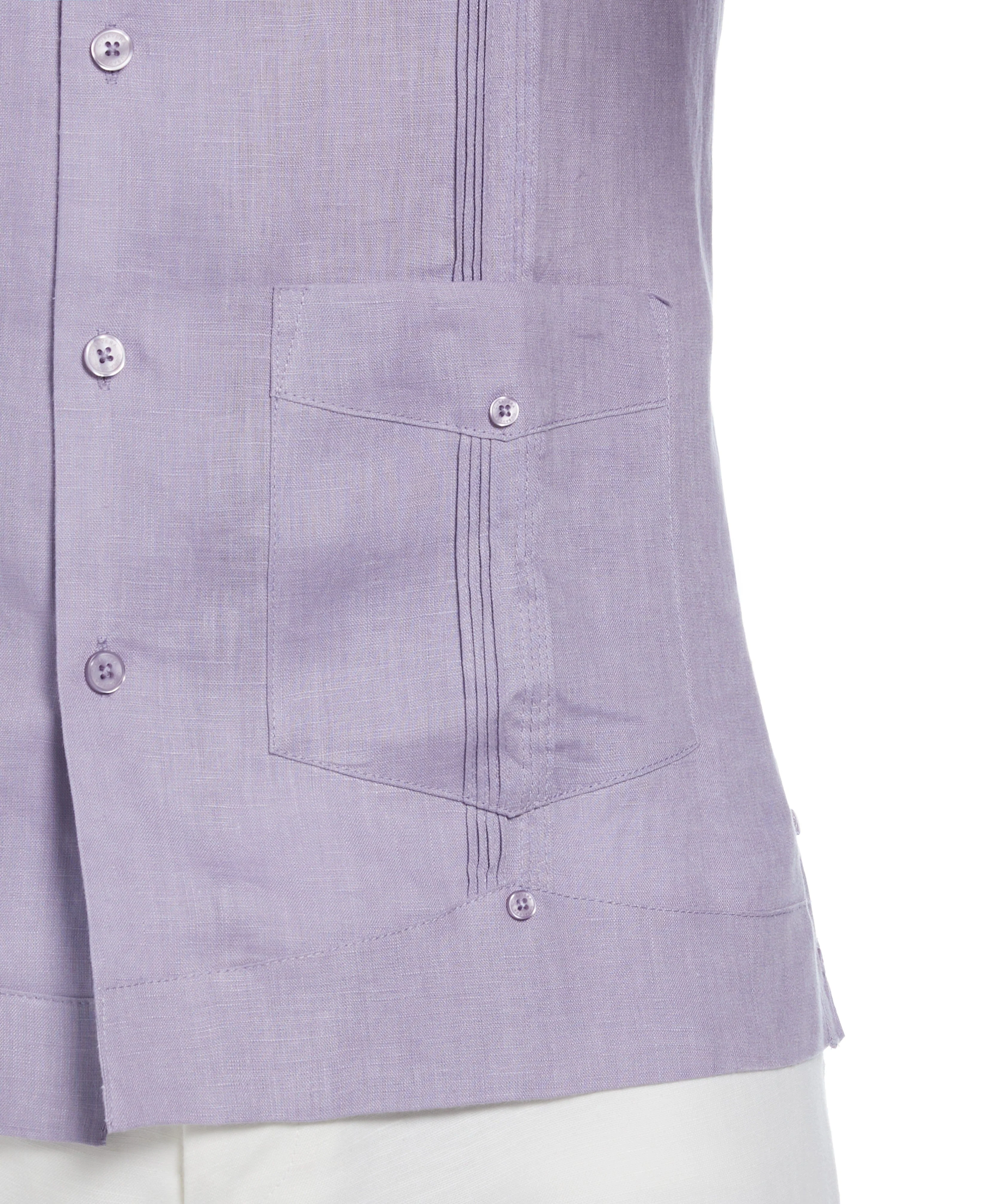Big & Tall 100% Linen Classic Guayabera Shirt - Short Sleeve - Image 58