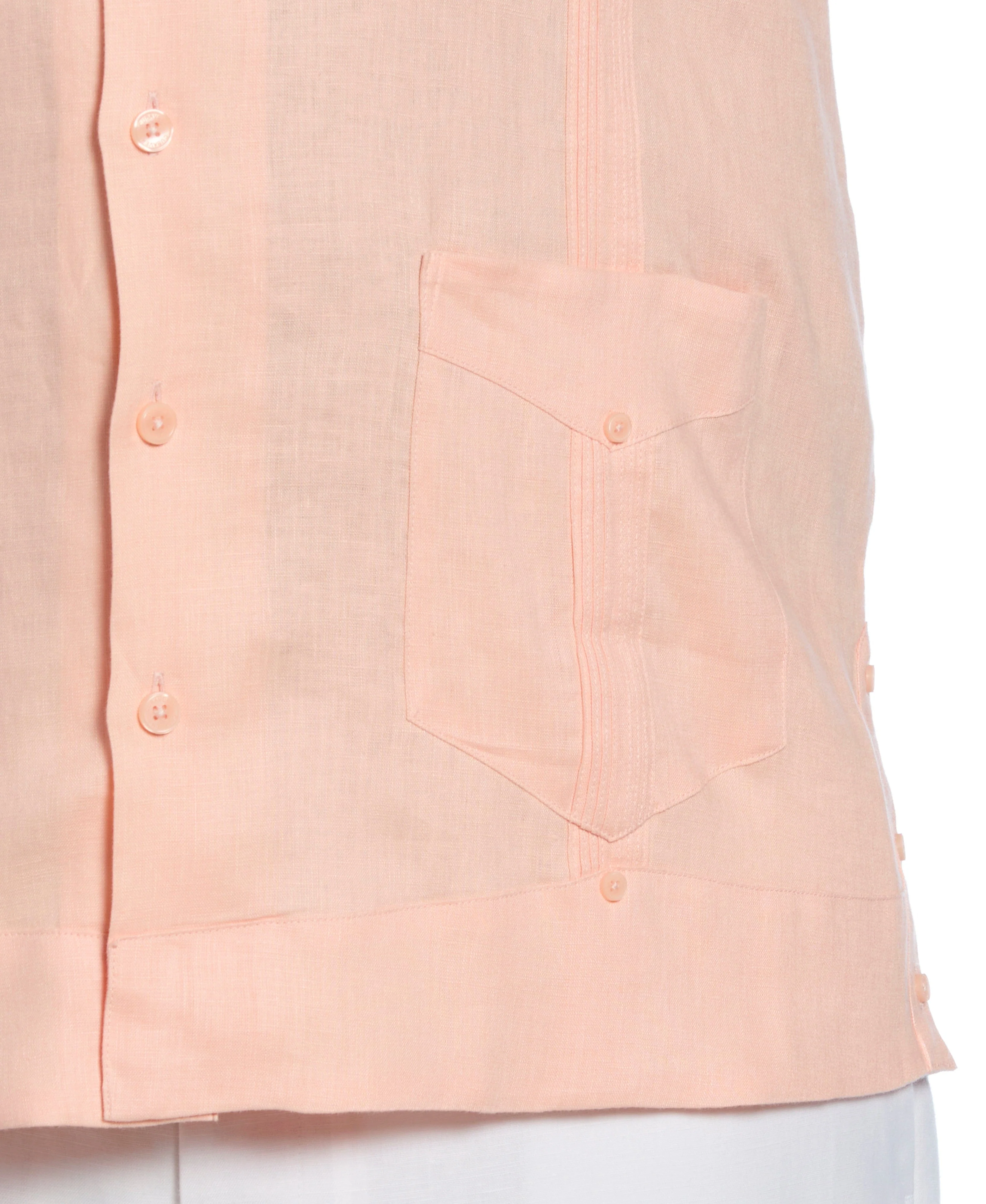 Big & Tall 100% Linen Classic Guayabera Shirt - Short Sleeve - Image 62