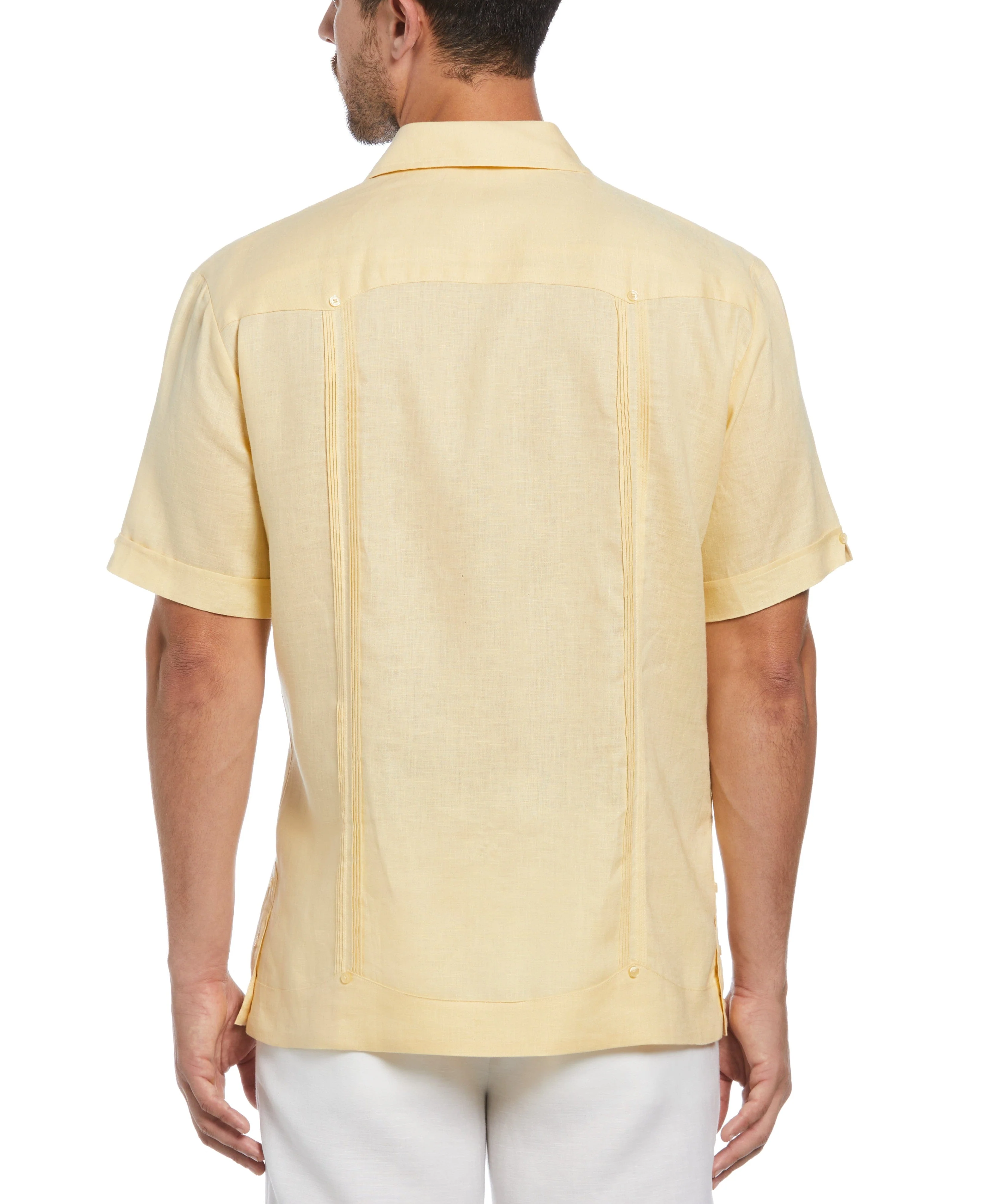 Big & Tall 100% Linen Classic Guayabera Shirt - Short Sleeve - Image 66